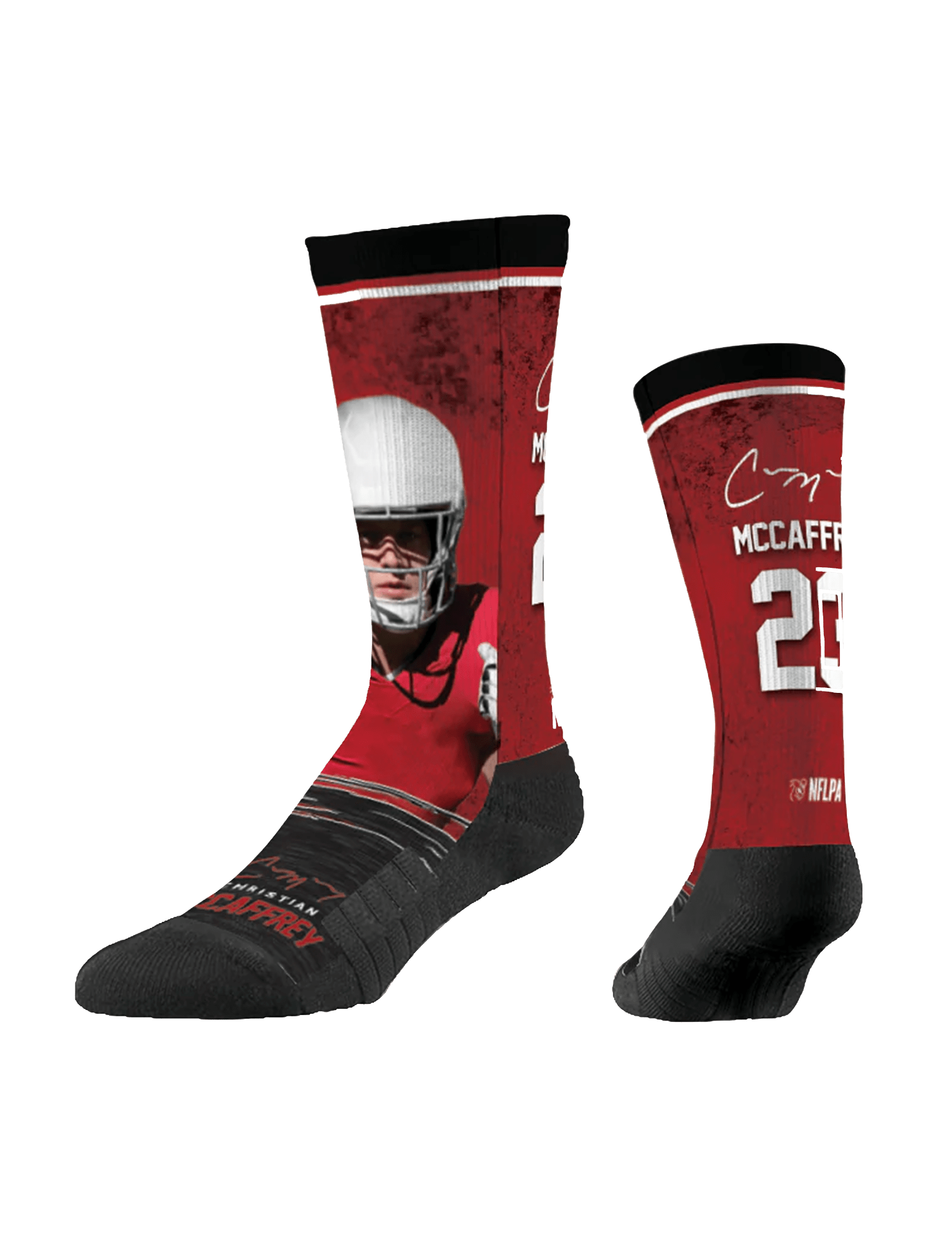 Christian McCaffrey San Francisco 49ers Strideline NFL Profile Premium Sub Crew Socks