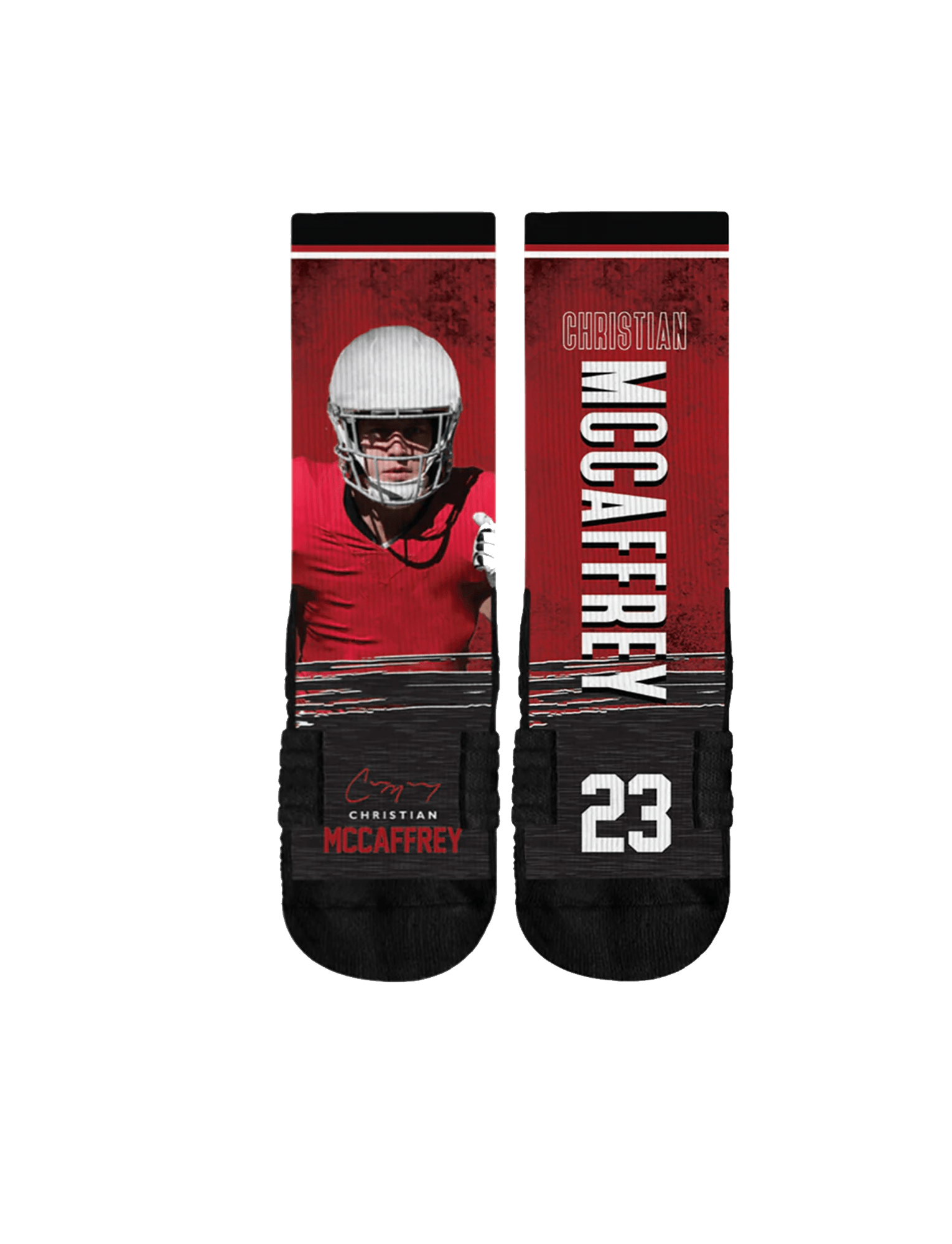 Christian McCaffrey San Francisco 49ers Strideline NFL Profile Premium Sub Crew Socks