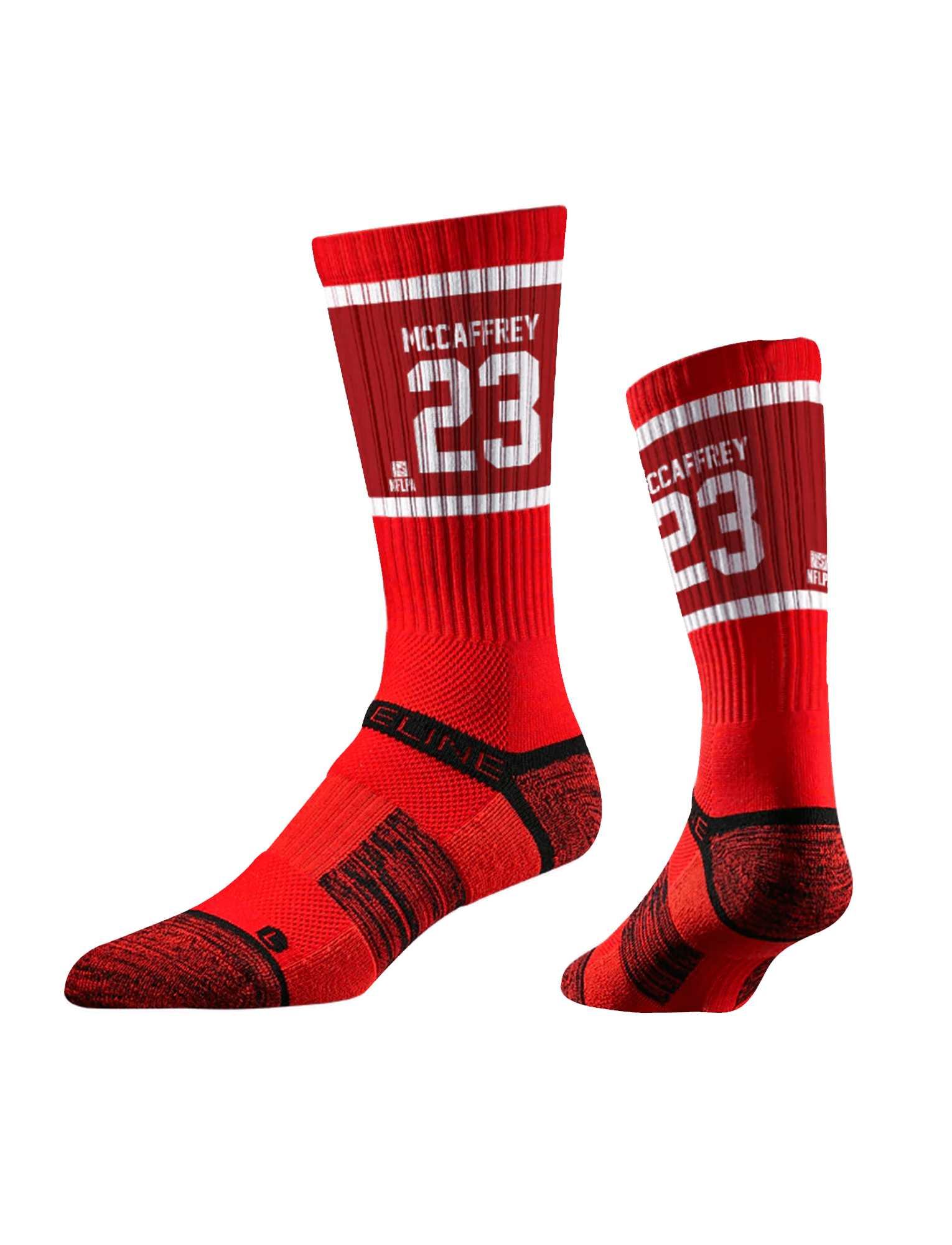 Christian McCaffrey San Francisco 49ers Strideline NFL Jersey Premium Sub Crew Socks