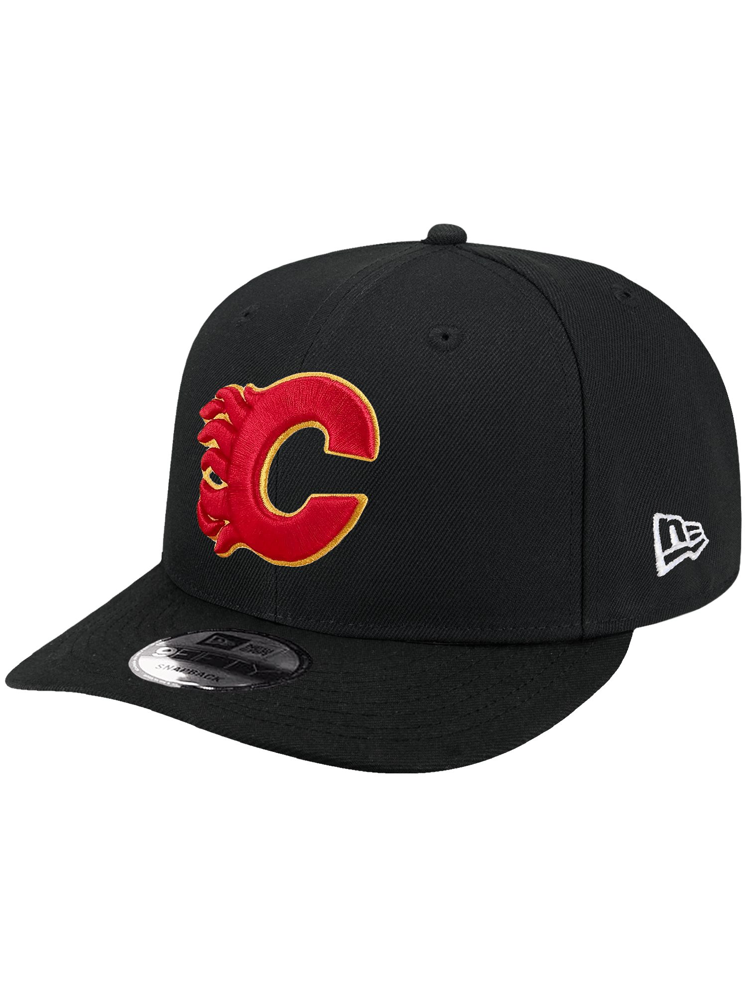 Calgary Flames New Era NHL Team 9FIFTY Pre-Curved Snapback Hat - Black