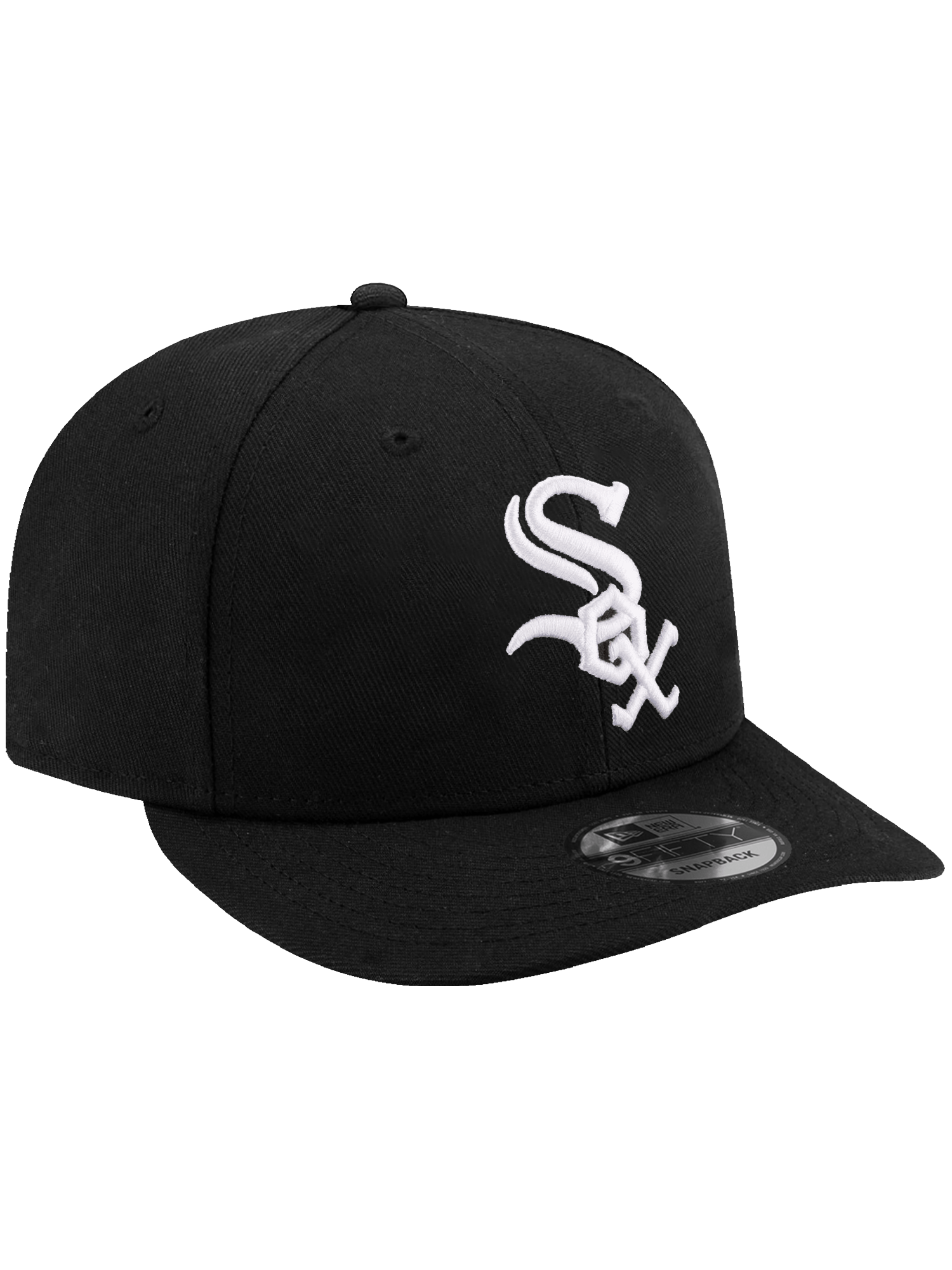 Chicago White Sox New Era MLB Team 9FIFTY Pre-Curved Snapback Hat - Black