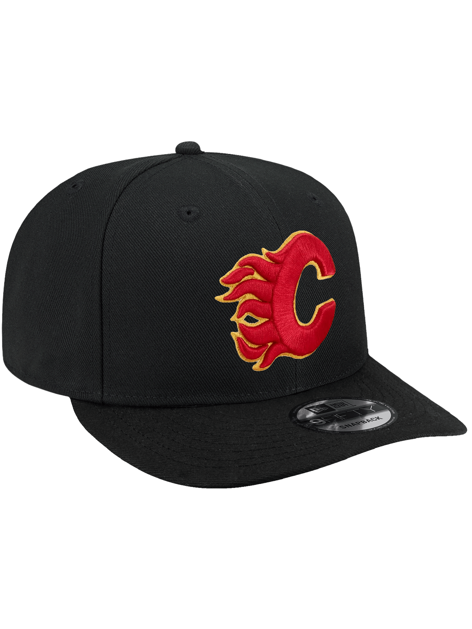 Calgary Flames New Era NHL Team 9FIFTY Pre-Curved Snapback Hat - Black