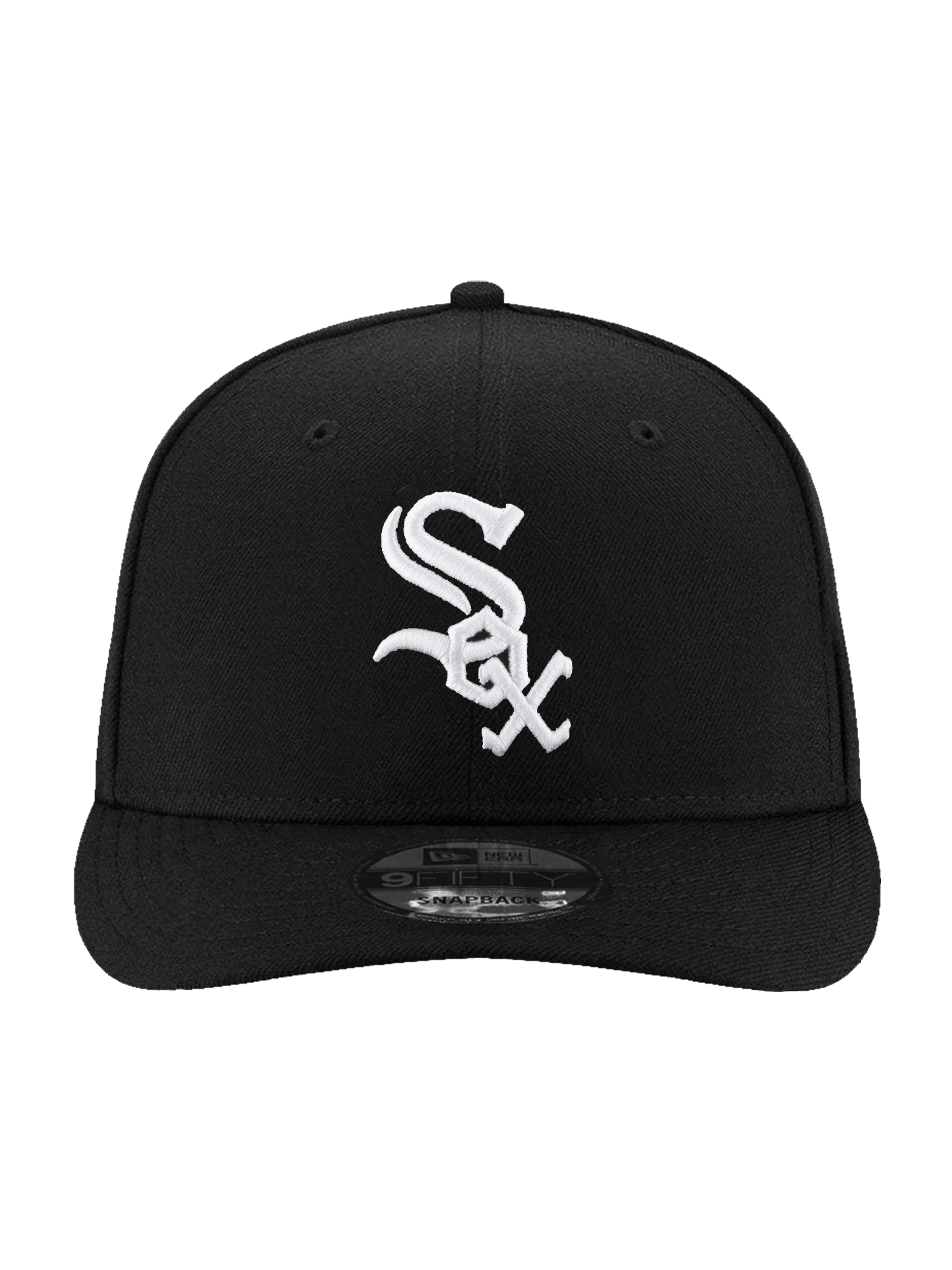 Chicago White Sox New Era MLB Team 9FIFTY Pre-Curved Snapback Hat - Black