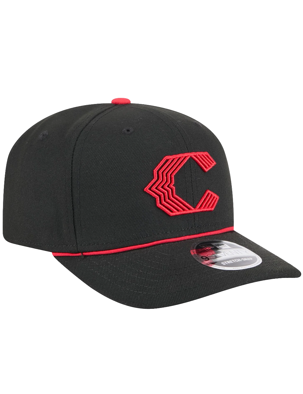 Cincinnati Reds New Era MLB City Connect 9SEVENTY Stretch Snapback Hat - Black