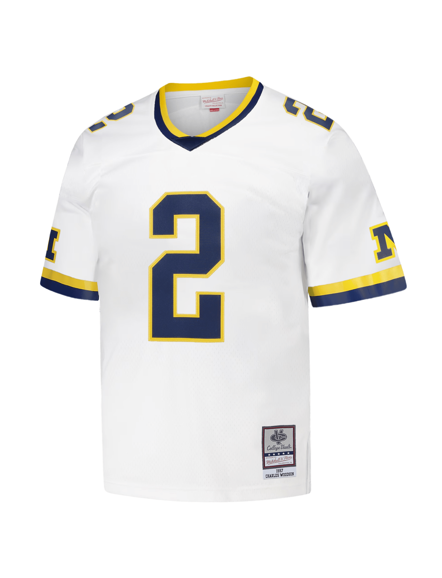 Charles Woodson Michigan Wolverines Mitchell & Ness NCAA 97 Legacy Jersey - White