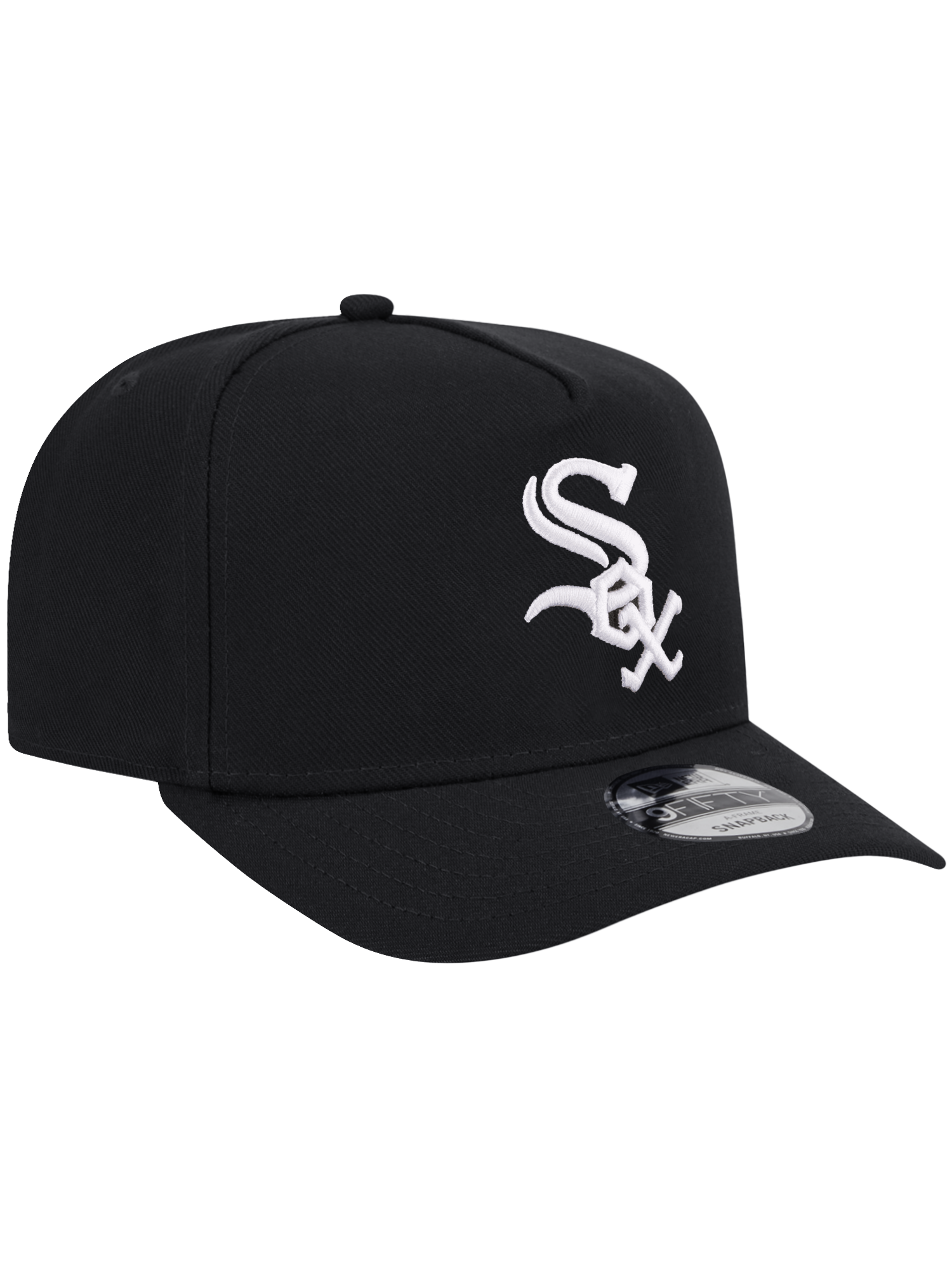 Chicago White Sox New Era MLB Team Pre-Curved 9FIFTY A-Frame Snapback Hat - Black