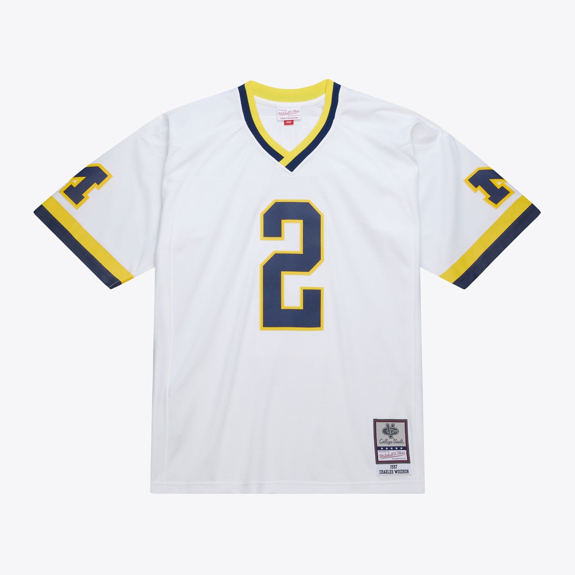 Charles Woodson Michigan Wolverines Mitchell & Ness NCAA 97 Legacy Jersey - White