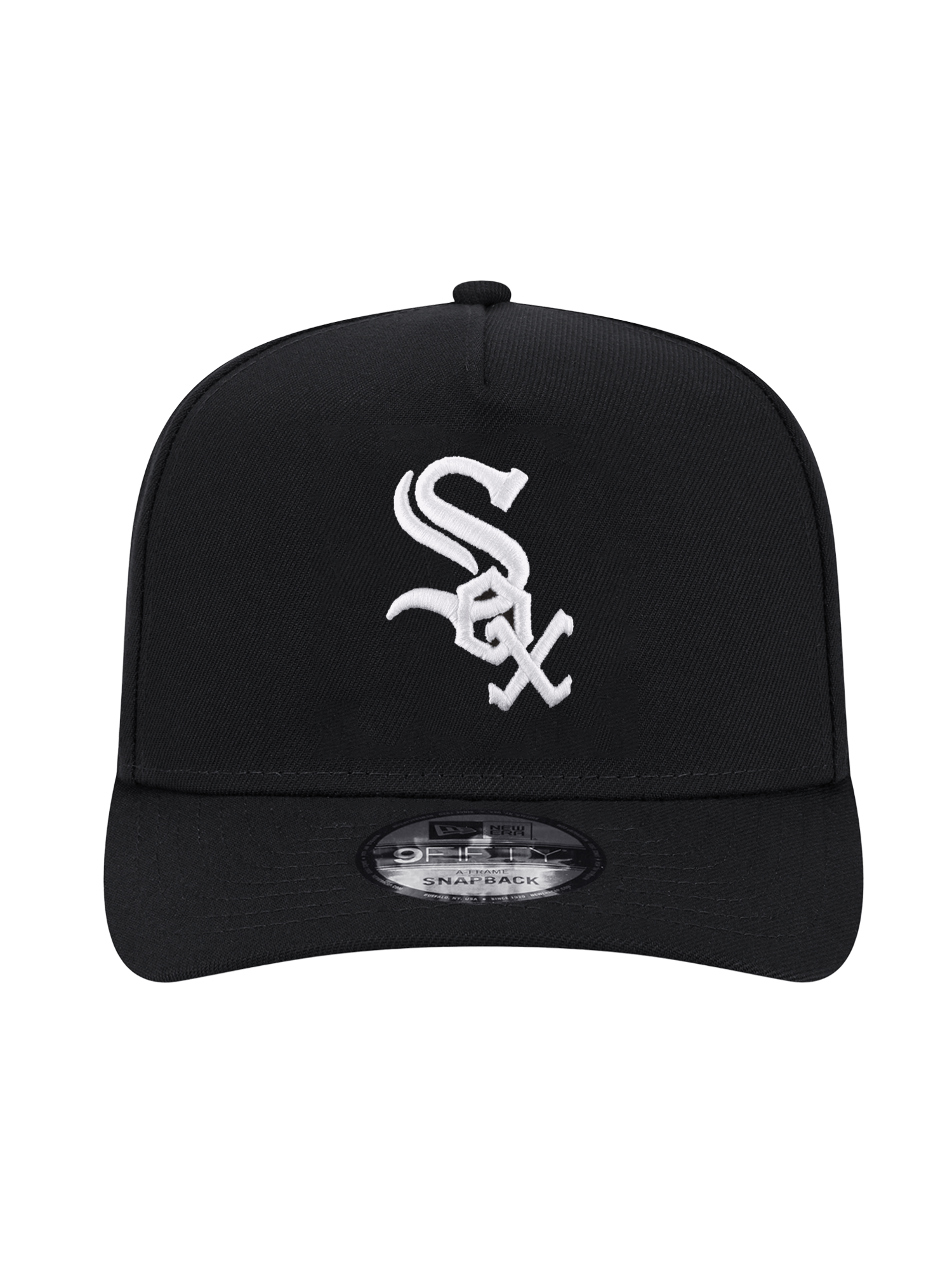 Chicago White Sox New Era MLB Team Pre-Curved 9FIFTY A-Frame Snapback Hat - Black