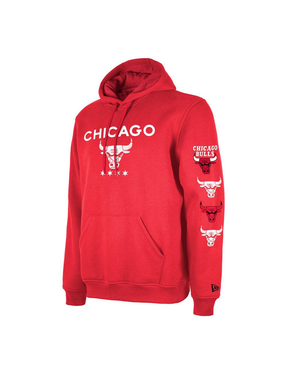 Chicago Bulls New Era NBA 24 City Edition Hoodie Jumper - Red