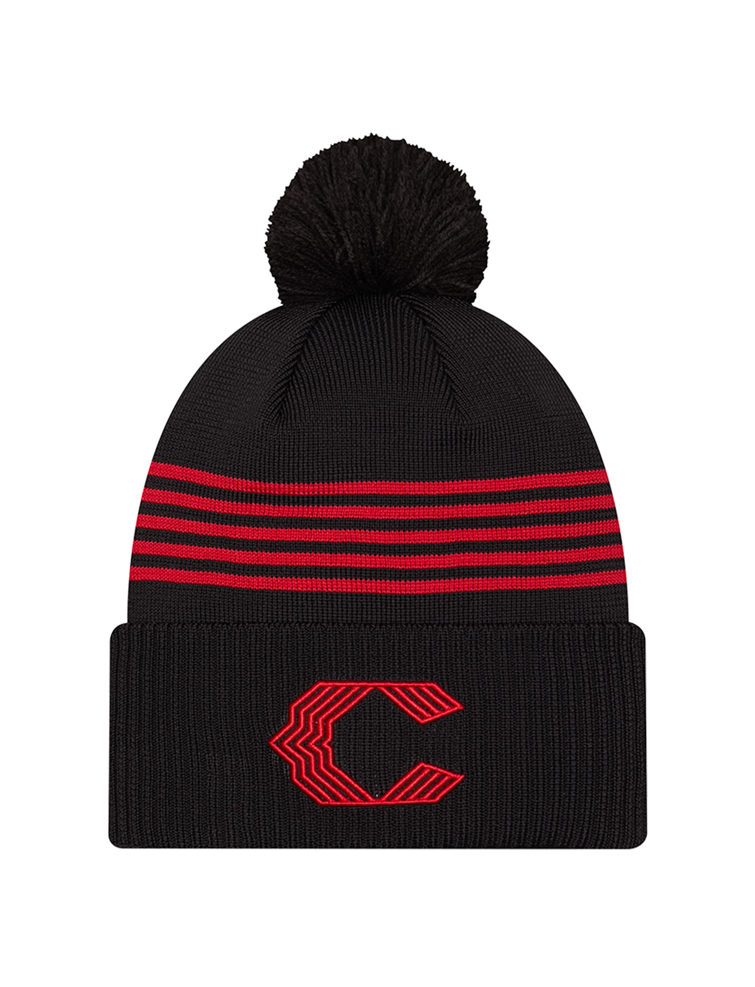 Cincinnati Reds New Era MLB City Connect Knit Beanie - Black