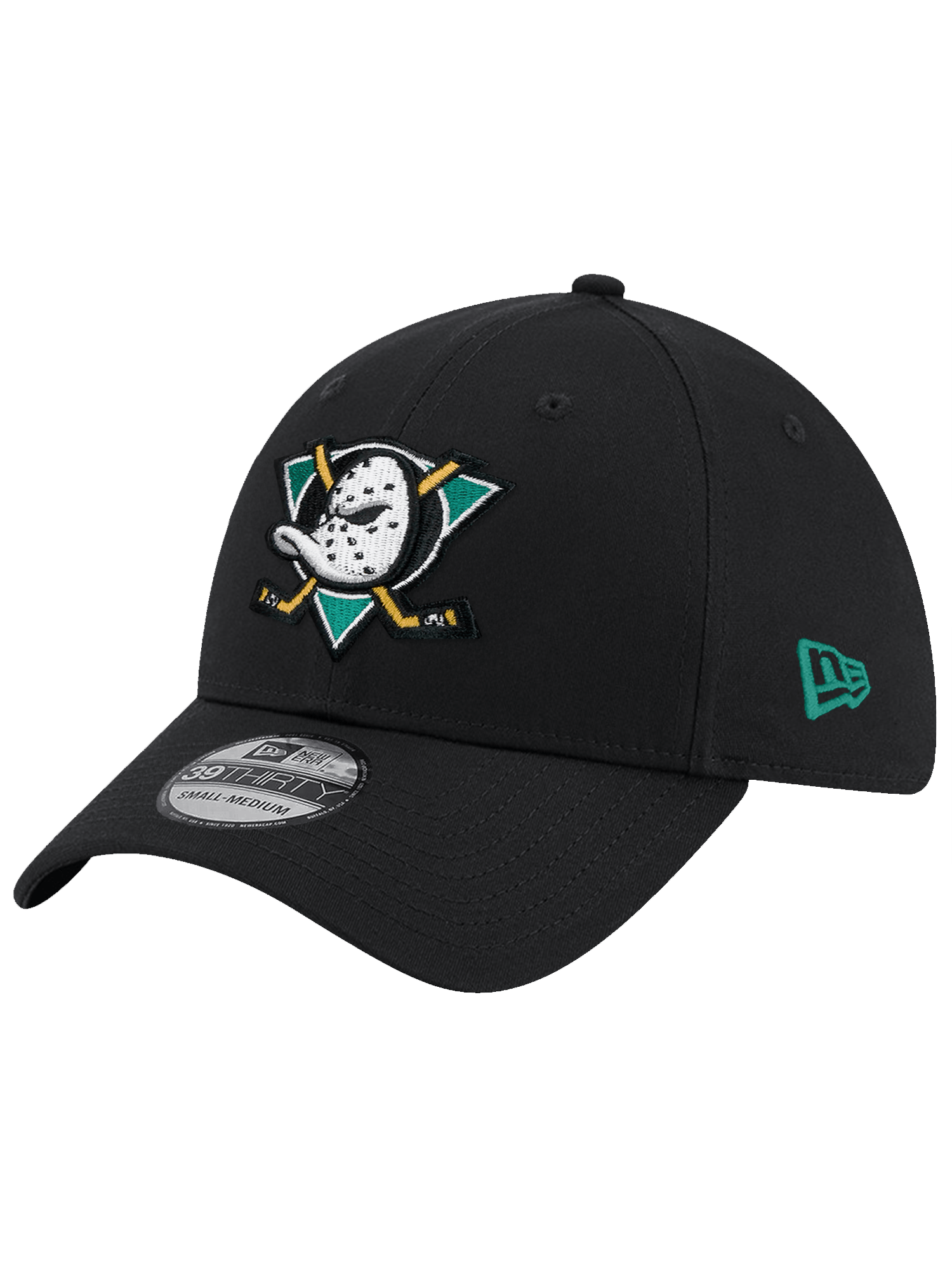 Anaheim Ducks New Era NHL Throwback 39THIRTY Stretch-Fit Hat - Black