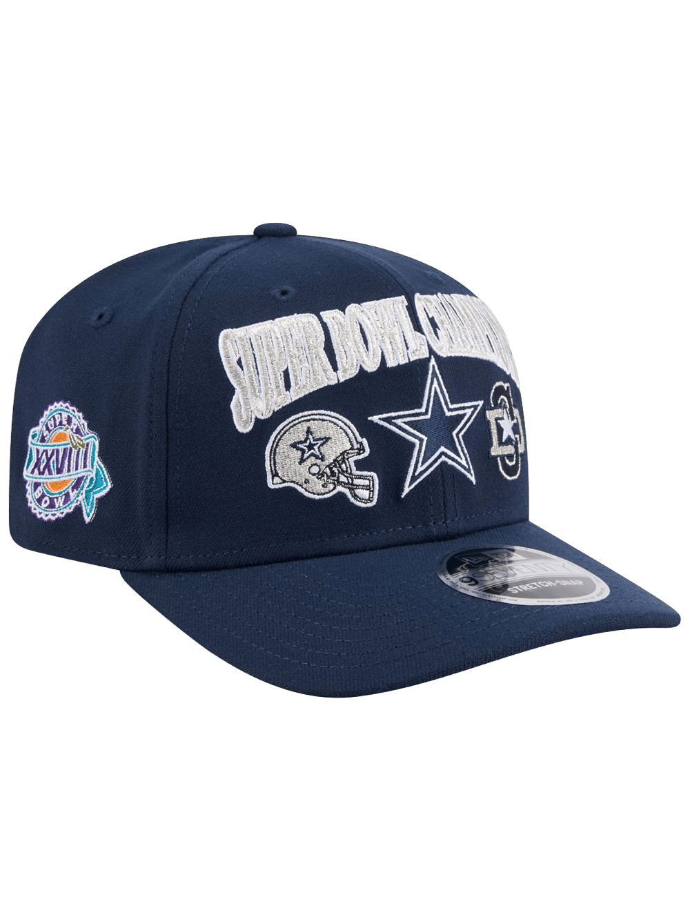 Dallas Cowboys New Era NFL Champs History 9SEVENTY Stretch Snapback Hat