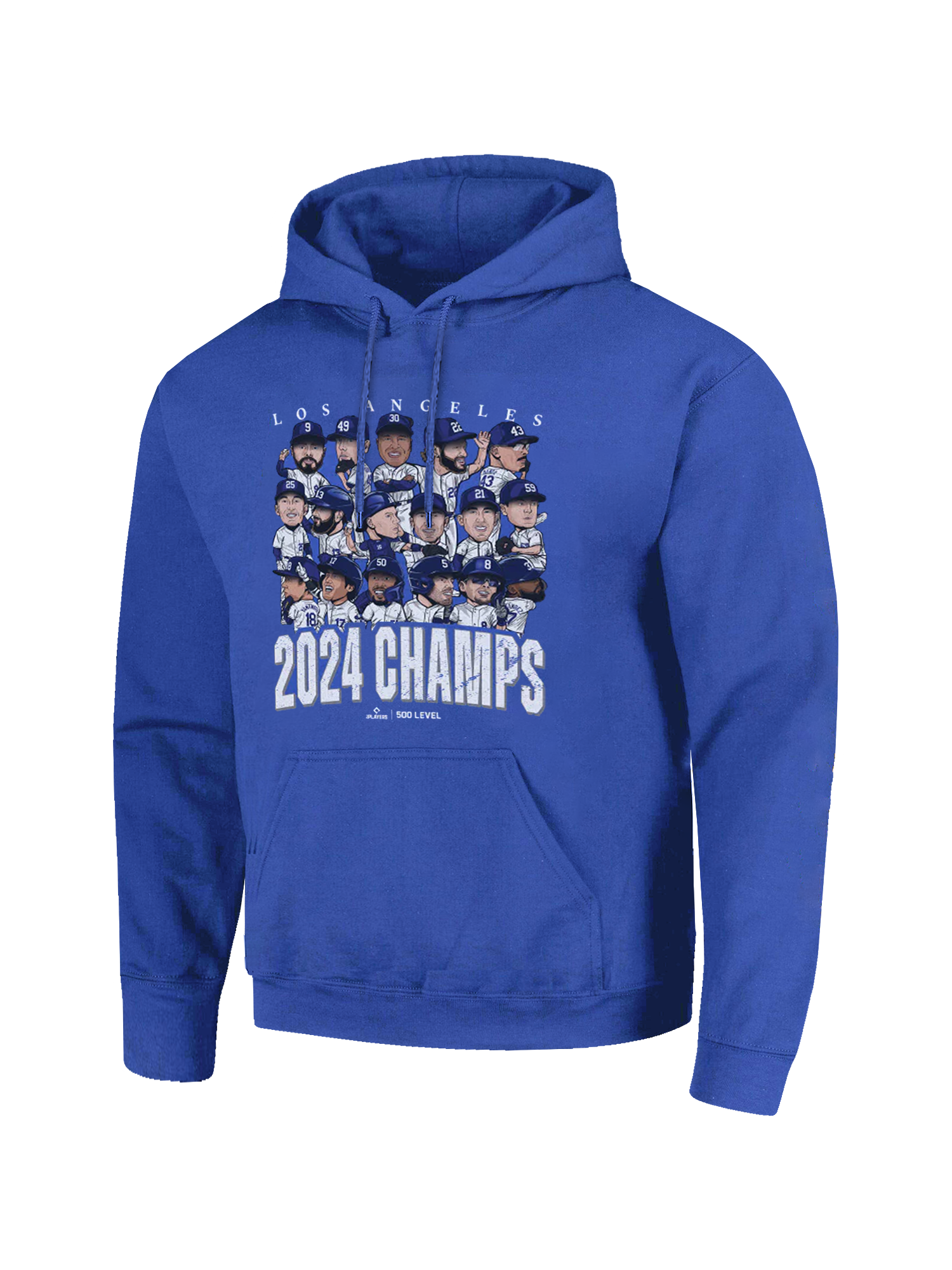 Los Angeles Dodgers 500 Level MLB 24 Champions Group Hoodie Jumper - Blue