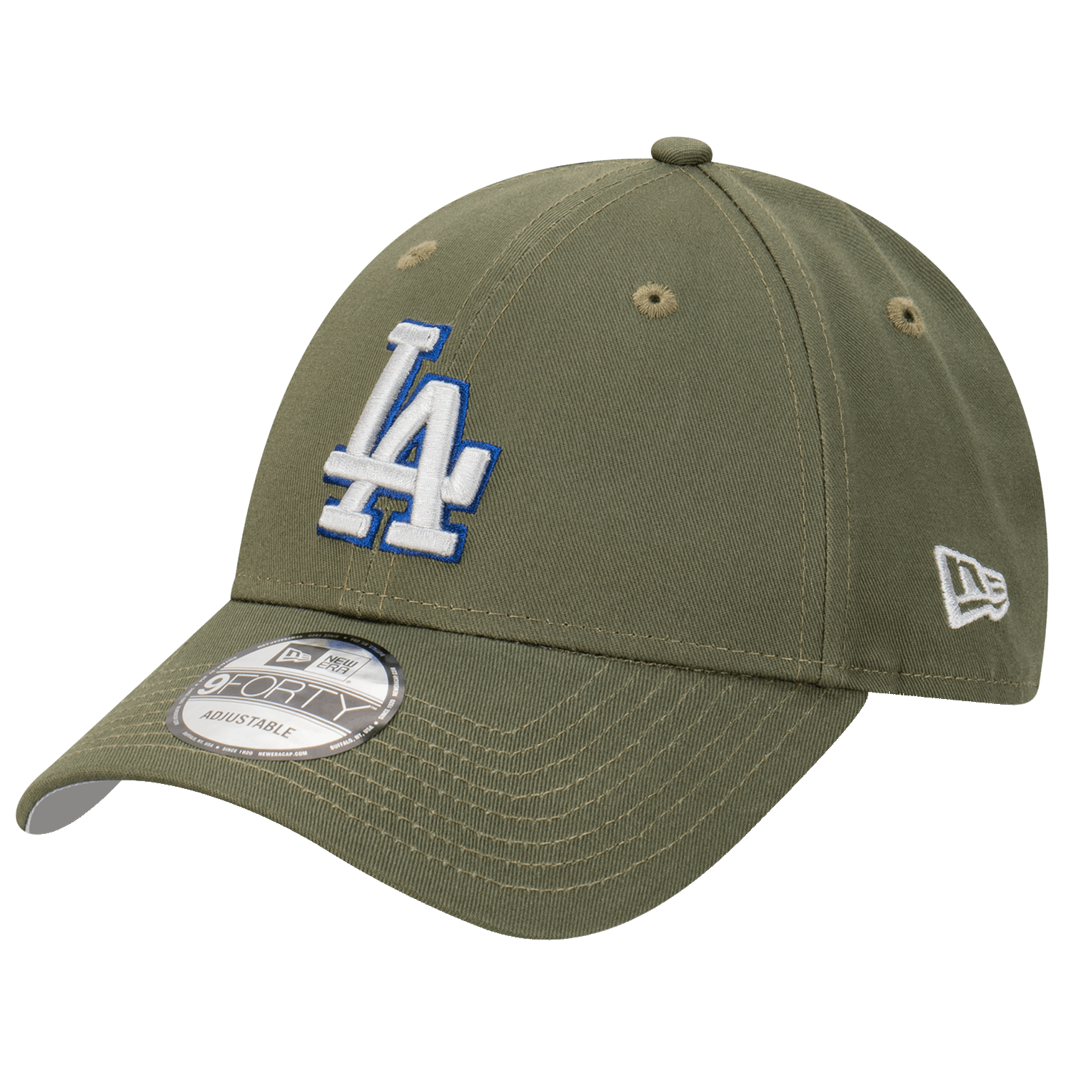 Los Angeles Dodgers New Era NFL Tonal Logo 9FORTY Strapback Hat - Olive