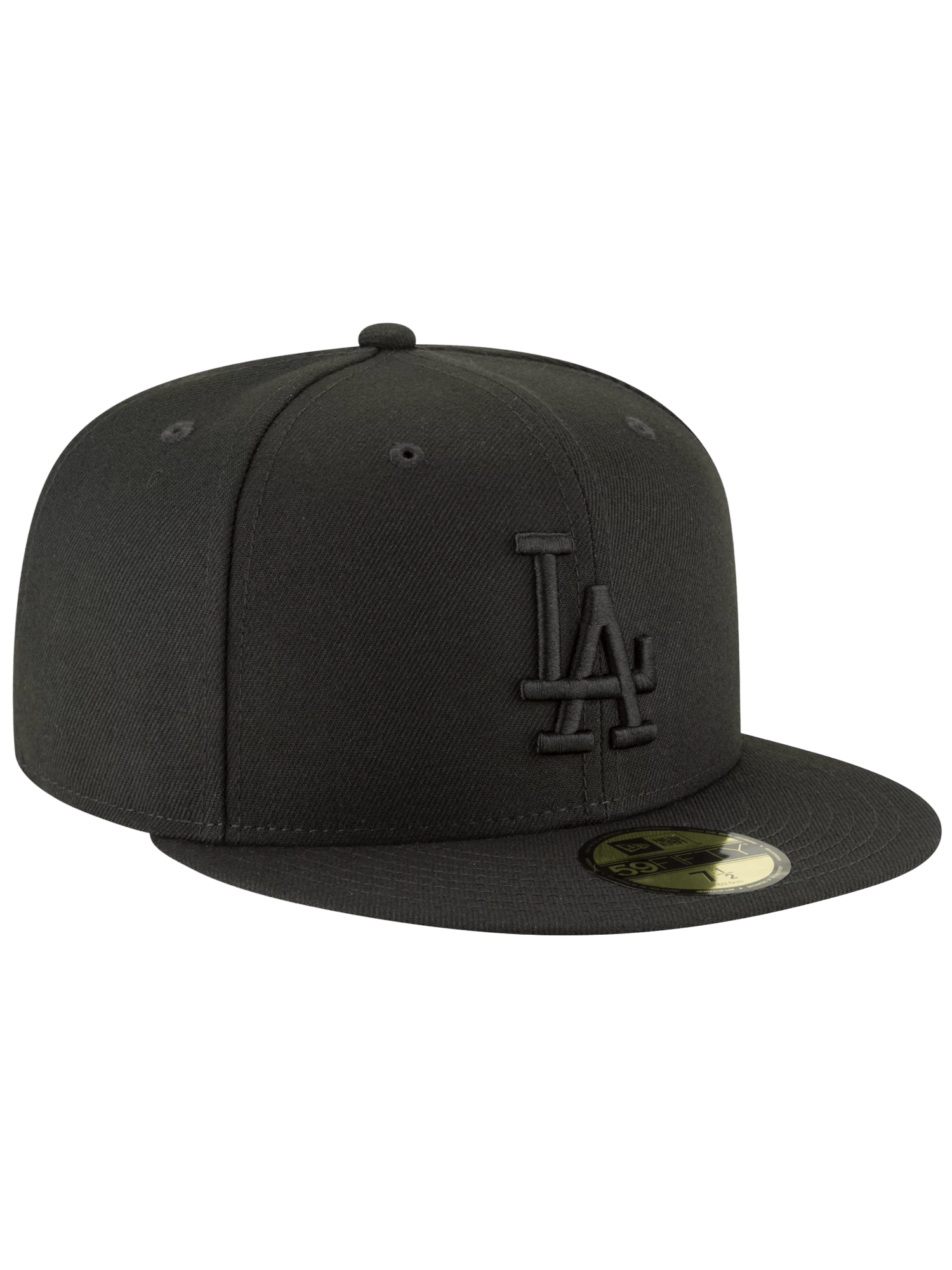 Los Angeles Dodgers New Era MLB Black On Black 59FIFTY Fitted Hat - Black