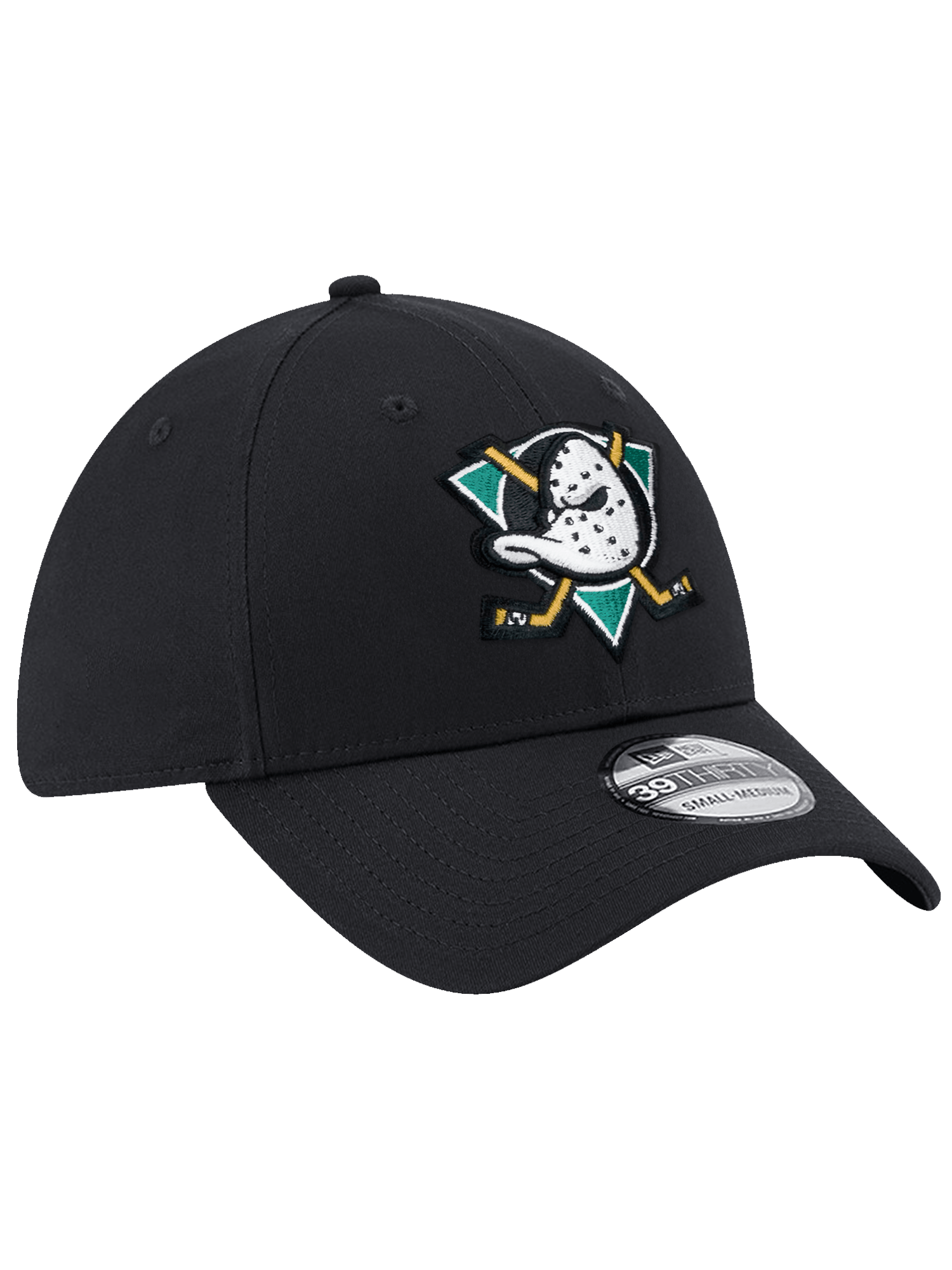 Anaheim Ducks New Era NHL Throwback 39THIRTY Stretch-Fit Hat - Black