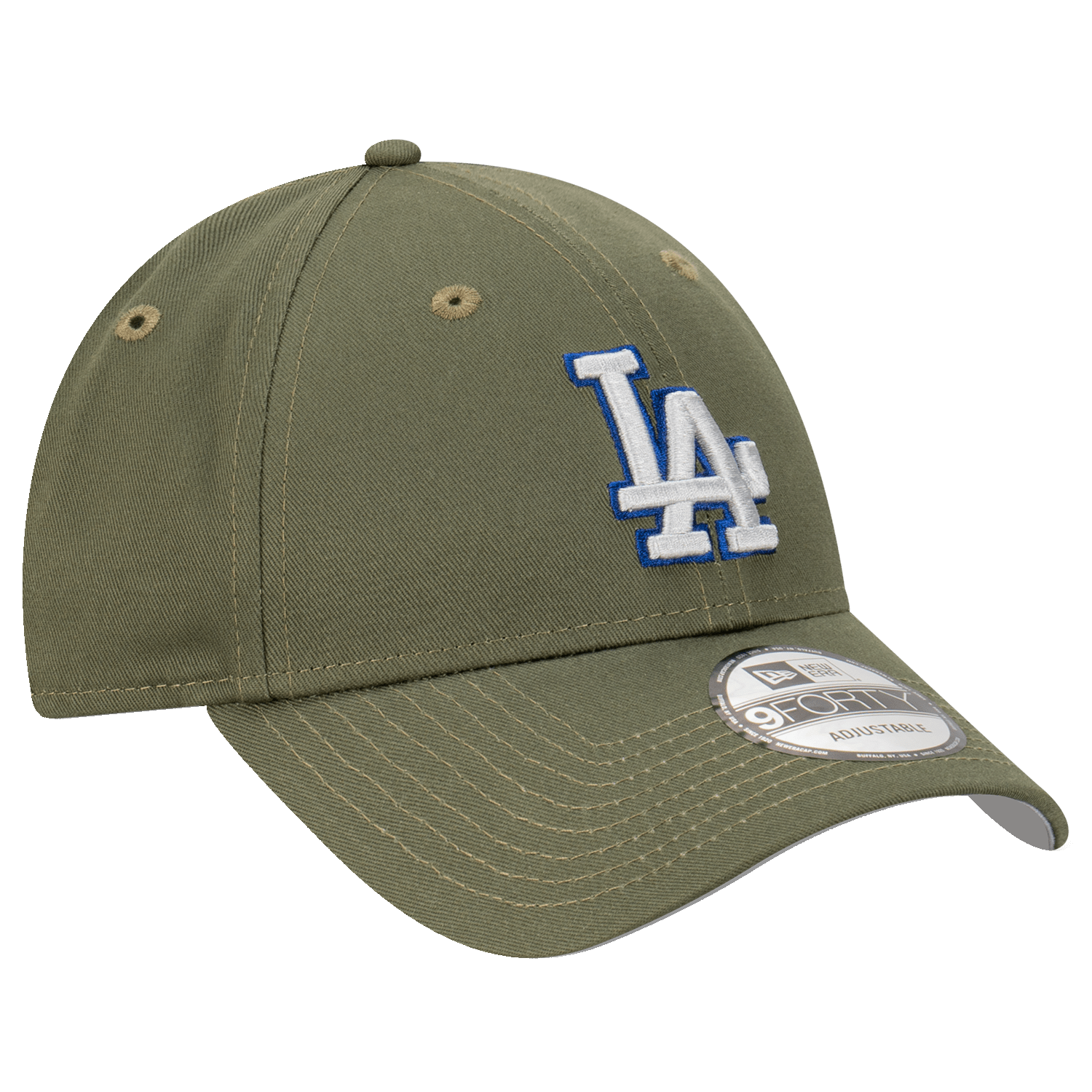 Los Angeles Dodgers New Era NFL Tonal Logo 9FORTY Strapback Hat - Olive