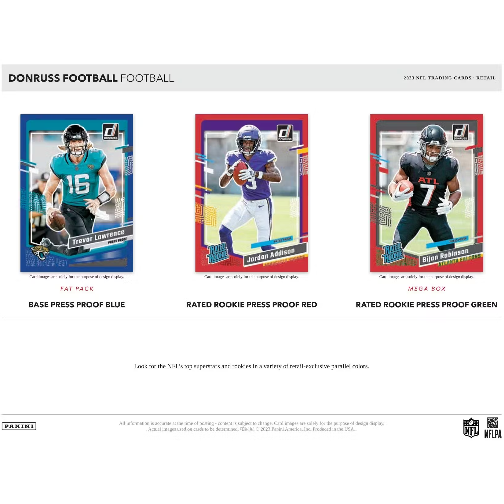 2023 Panini NFL Donruss Football Trading Card Value Pack