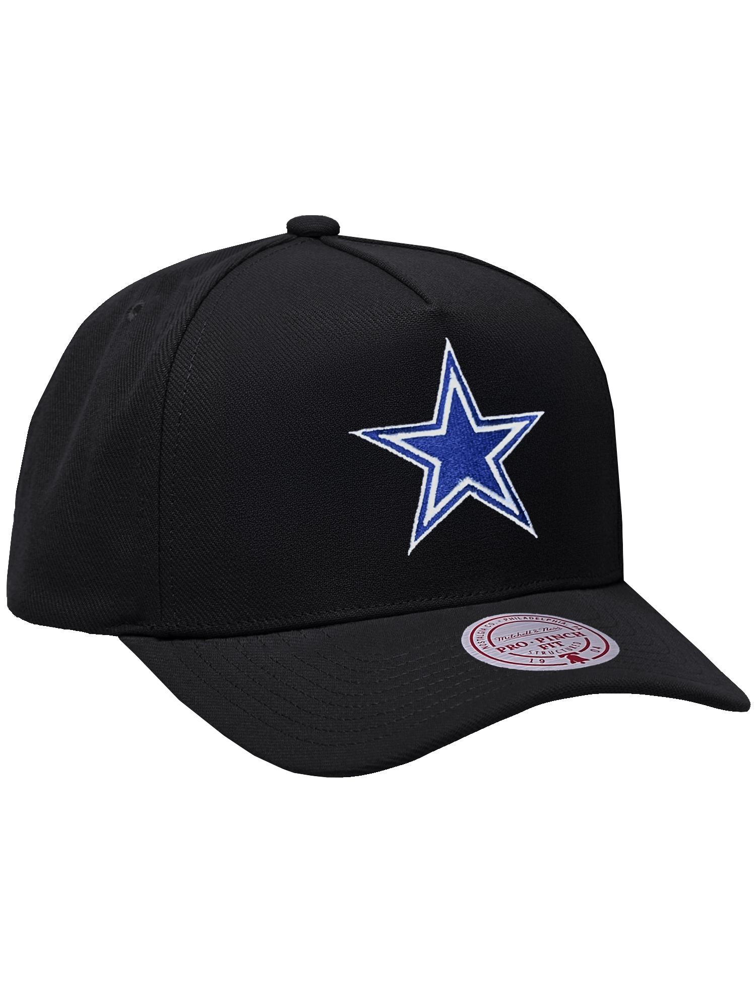 Dallas Cowboys Mitchell & Ness NFL Team Pro Pinch Snapback Hat - Black