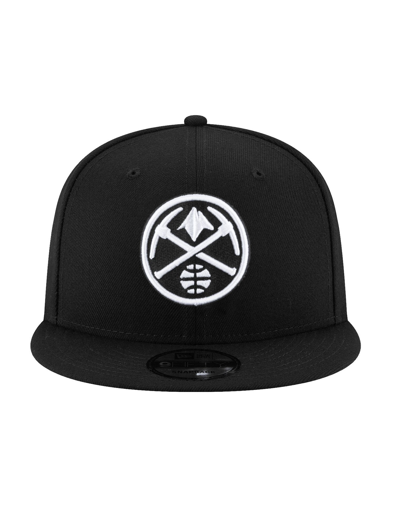 Denver Nuggets New Era NBA Black White 9FIFTY Snapback Hat - Black