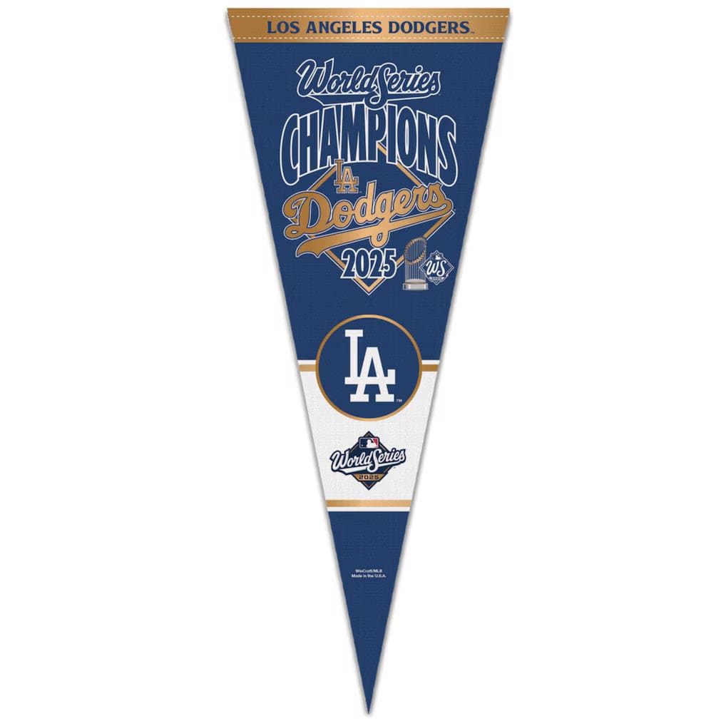 Los Angeles Dodgers Wincraft MLB 2025 Champs 12 x 30" On-Field Premium Pennant