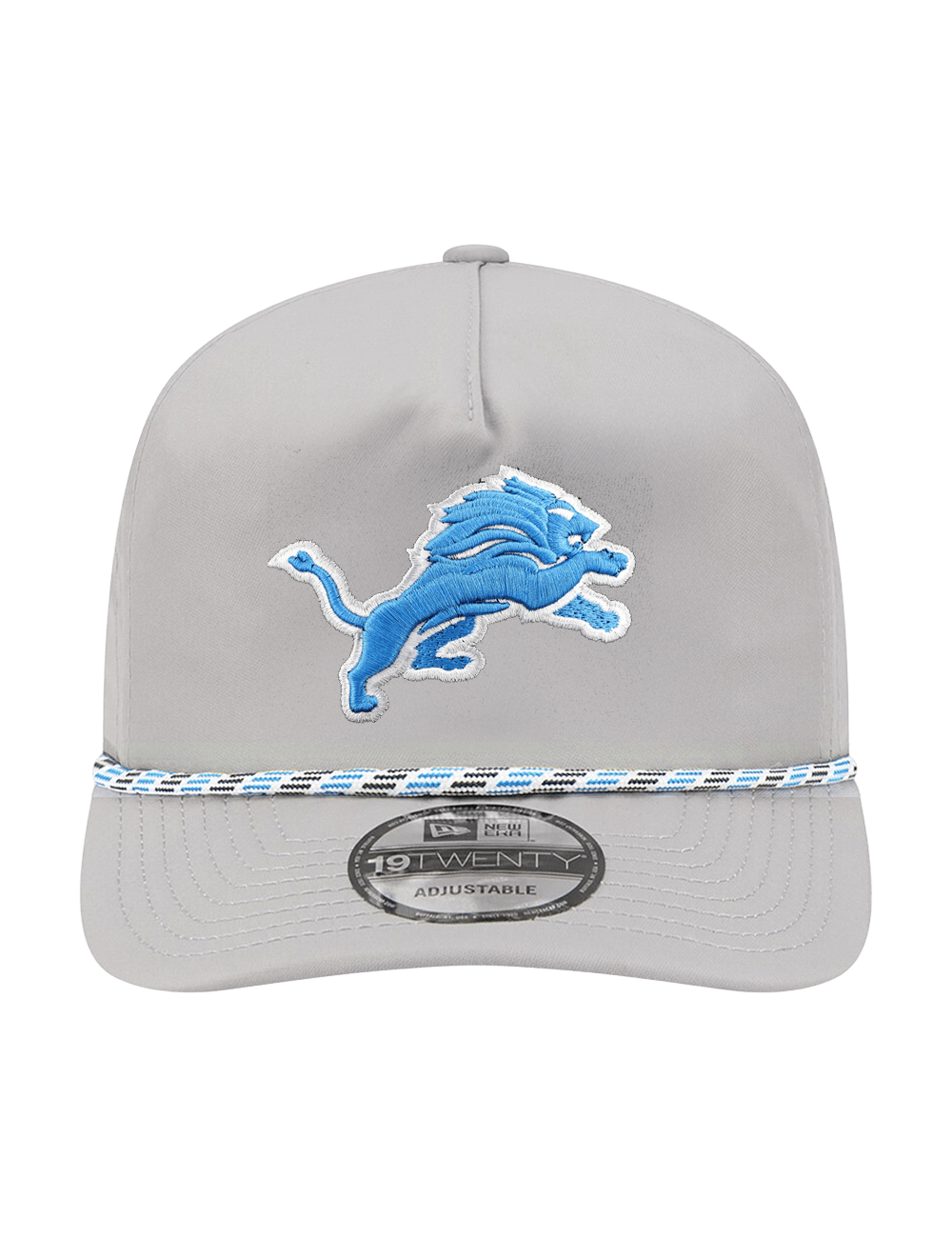 Detroit Lions New Era NFL Team Rope 19TWENTY Pre-Curved Snapback Hat - Grey