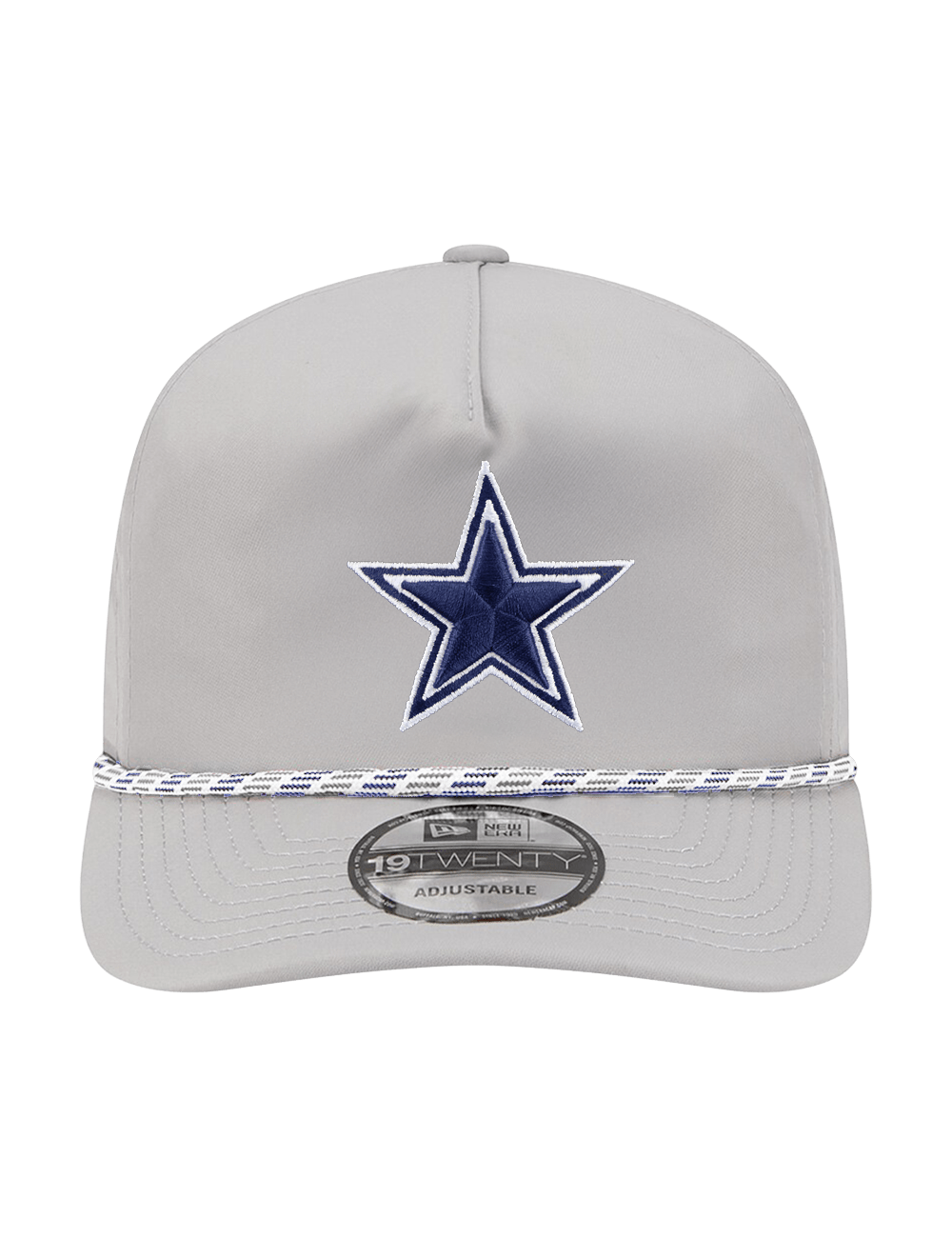 Dallas Cowboys New Era NFL Team Rope 19TWENTY Pre-Curved Snapback Hat - Grey