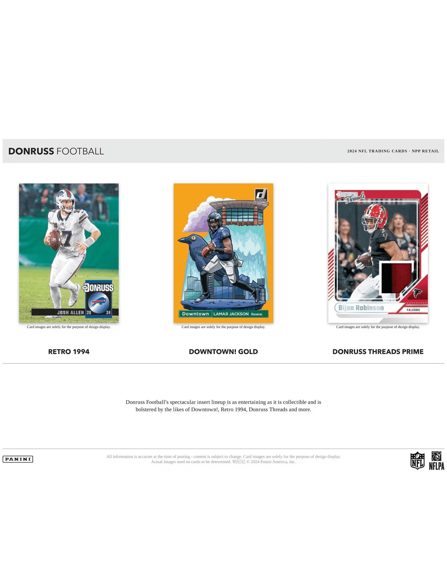 2024 Panini NFL Donruss Football Trading Card Value Pack