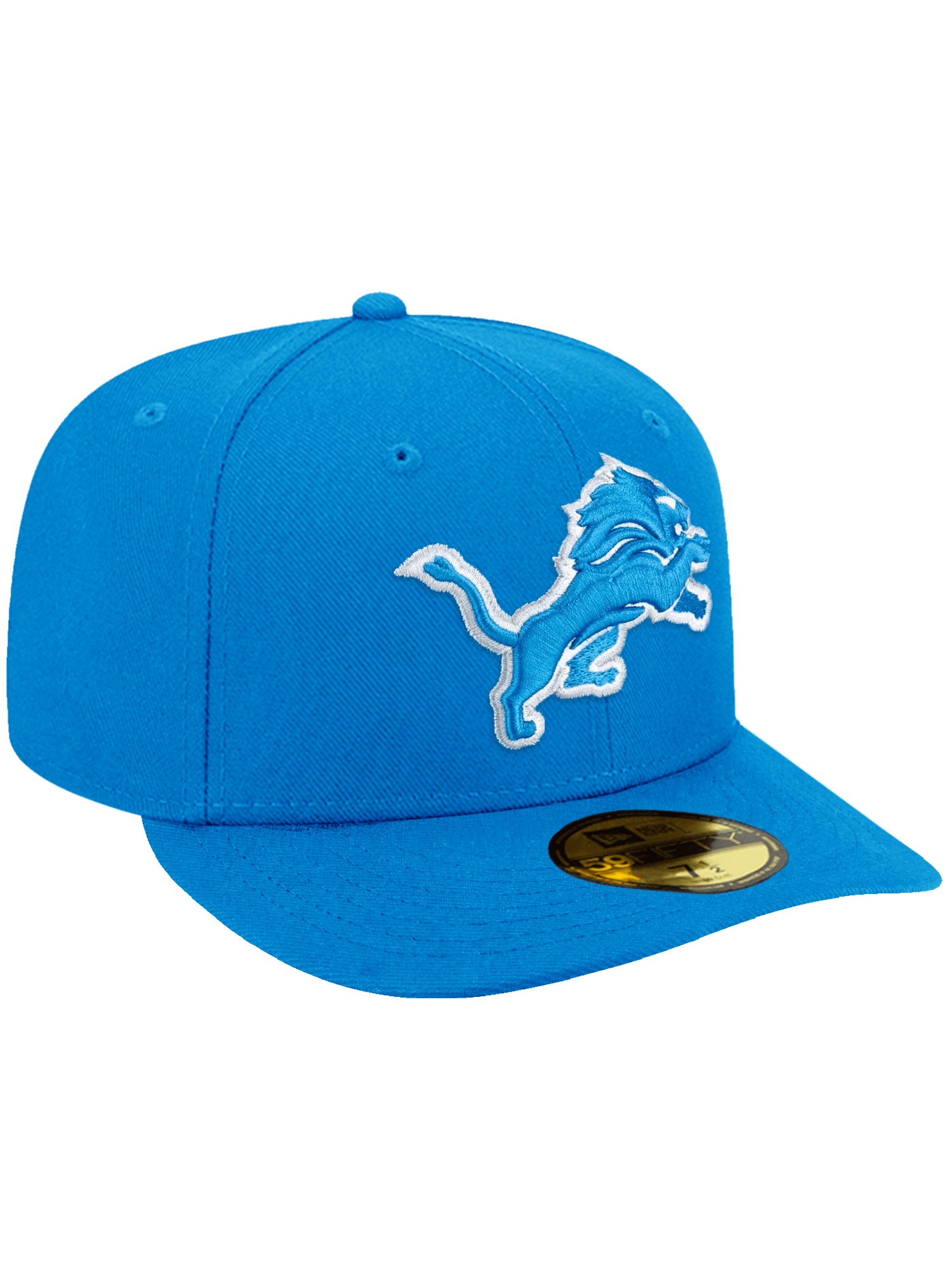 Detroit Lions New Era NFL Team Pre-Curved 59FIFTY Fitted Hat - Blue