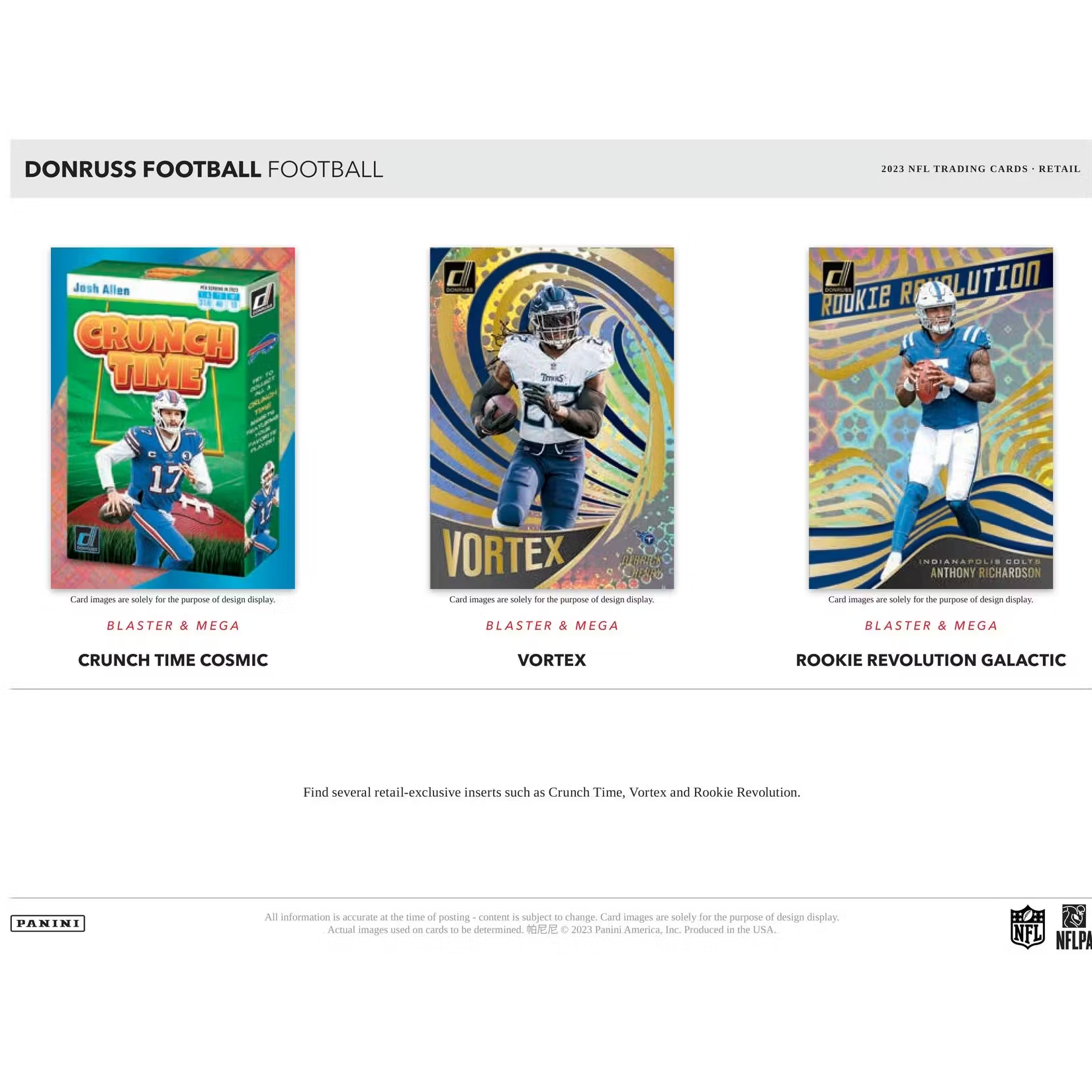 2023 Panini NFL Donruss Football Trading Card Value Pack