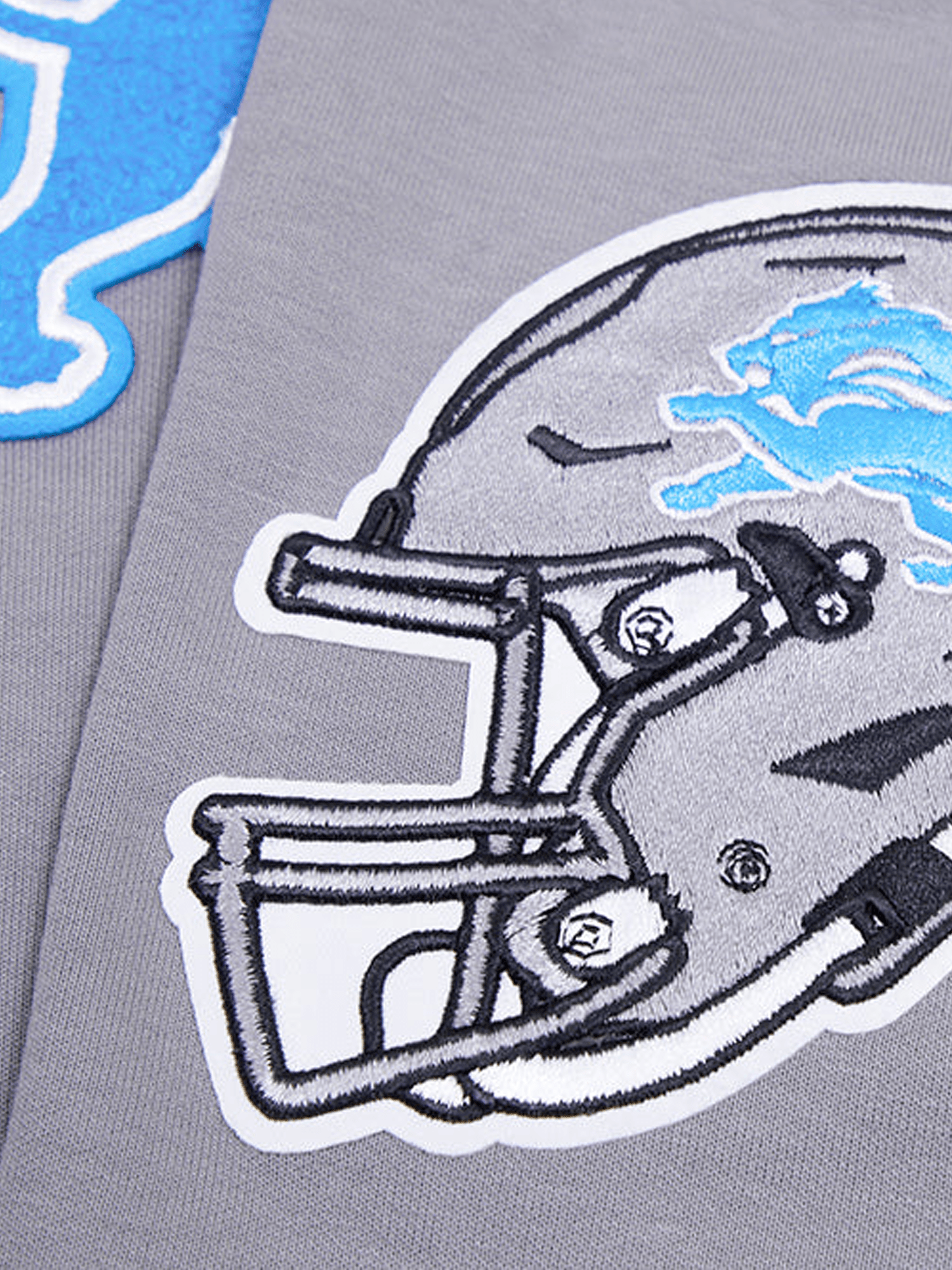 Detroit Lions Pro Standard NFL Team Chenille Hoodie Jumper - Grey