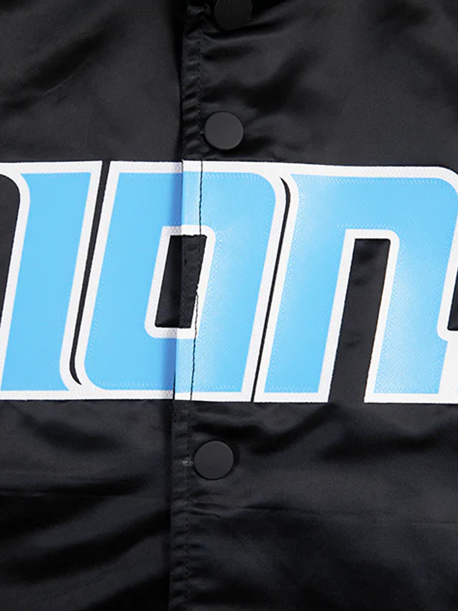 Detroit Lions Pro Standard NFL Team Classic Satin Button Jacket - Black