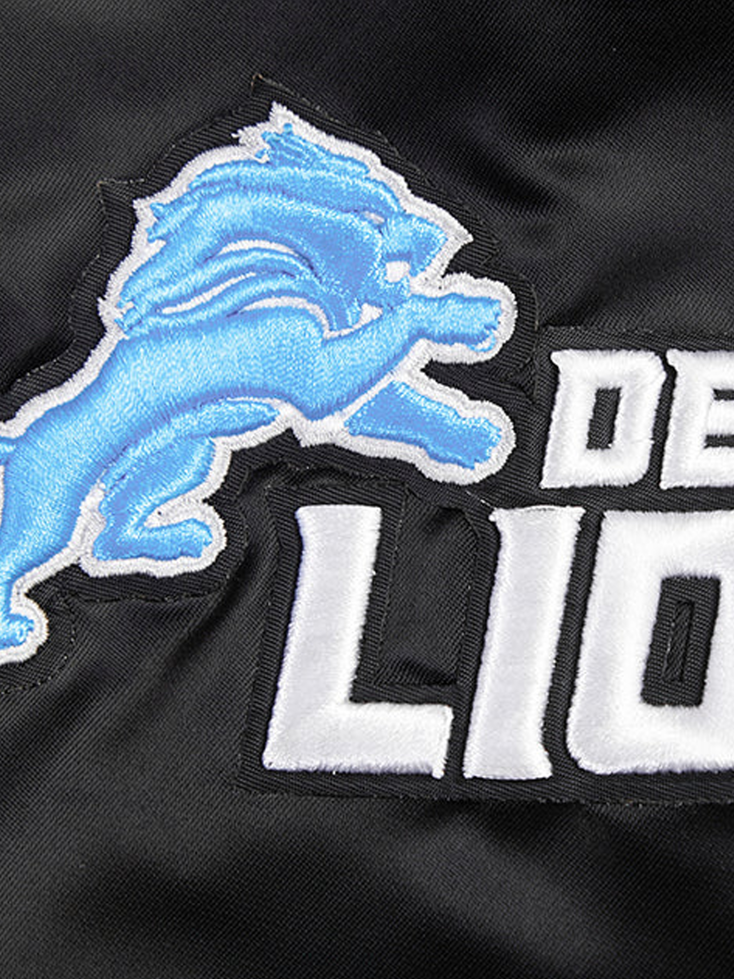 Detroit Lions Pro Standard NFL Team Classic Satin Button Jacket - Black