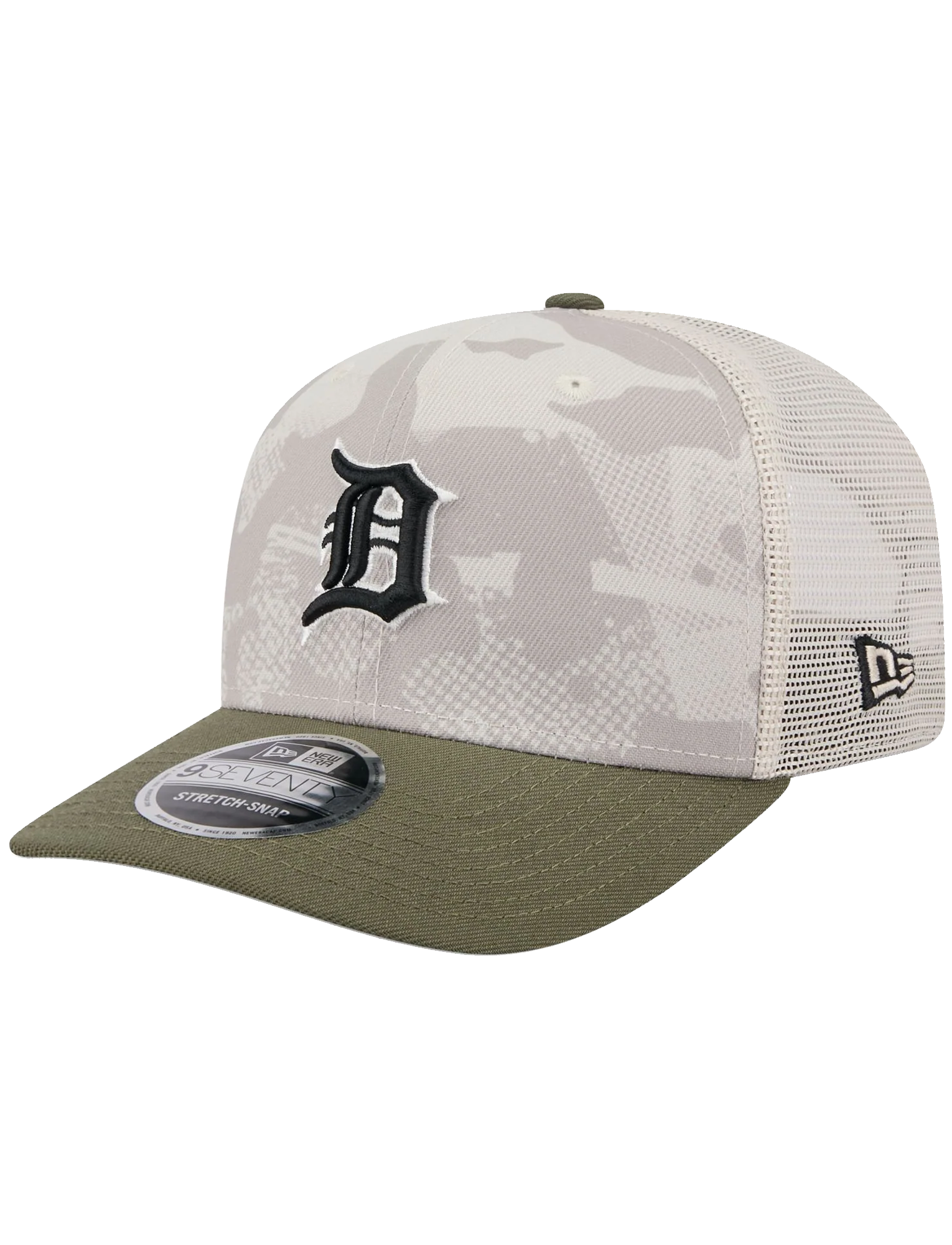 Detroit Tigers New Era MLB Armed Forces 2025 9SEVENTY Stretch-Snapback Hat
