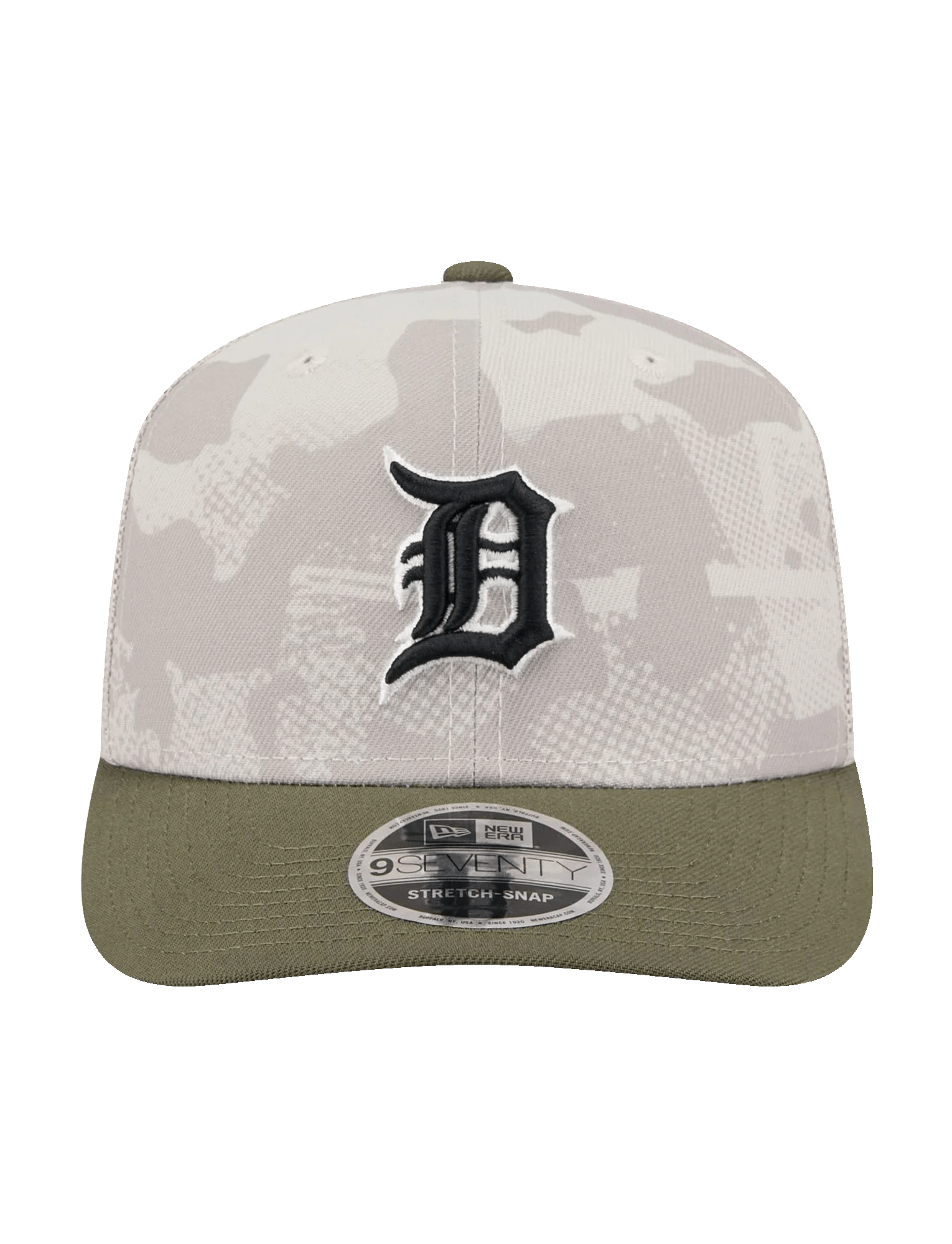 Detroit Tigers New Era MLB Armed Forces 2025 9SEVENTY Stretch-Snapback Hat