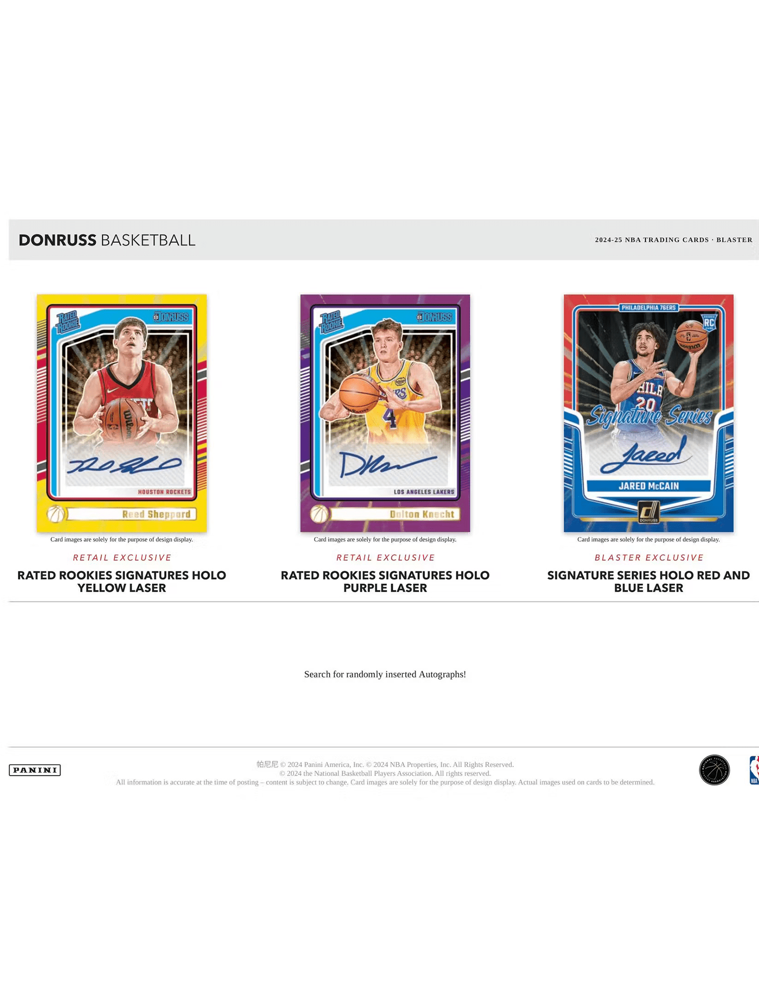 2024-25 NBA Panini Donruss Basketball Trading Card Retail Pack