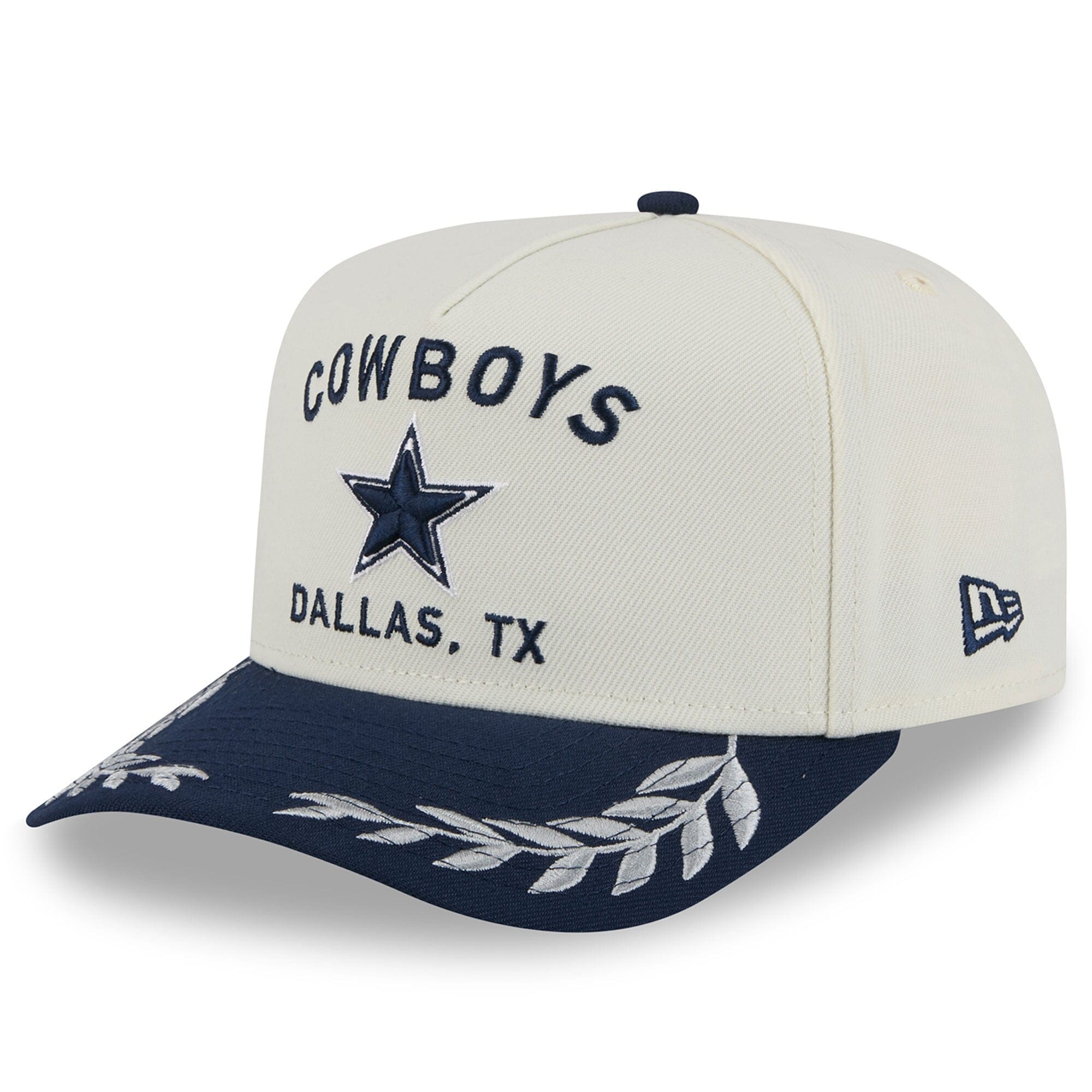 Dallas Cowboys New Era NFL 25 Draft Pre-Curved 9FIFTY A-Frame Snapback Hat - Chrome