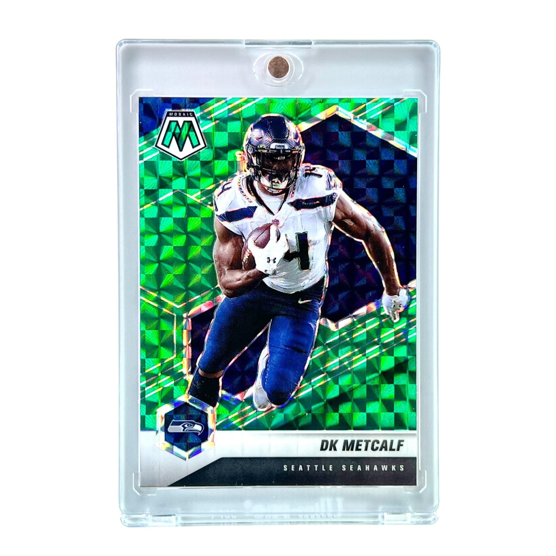 DK Metcalf Seattle Seahawks Panini NFL 21 Mosaic Green Parallel Card