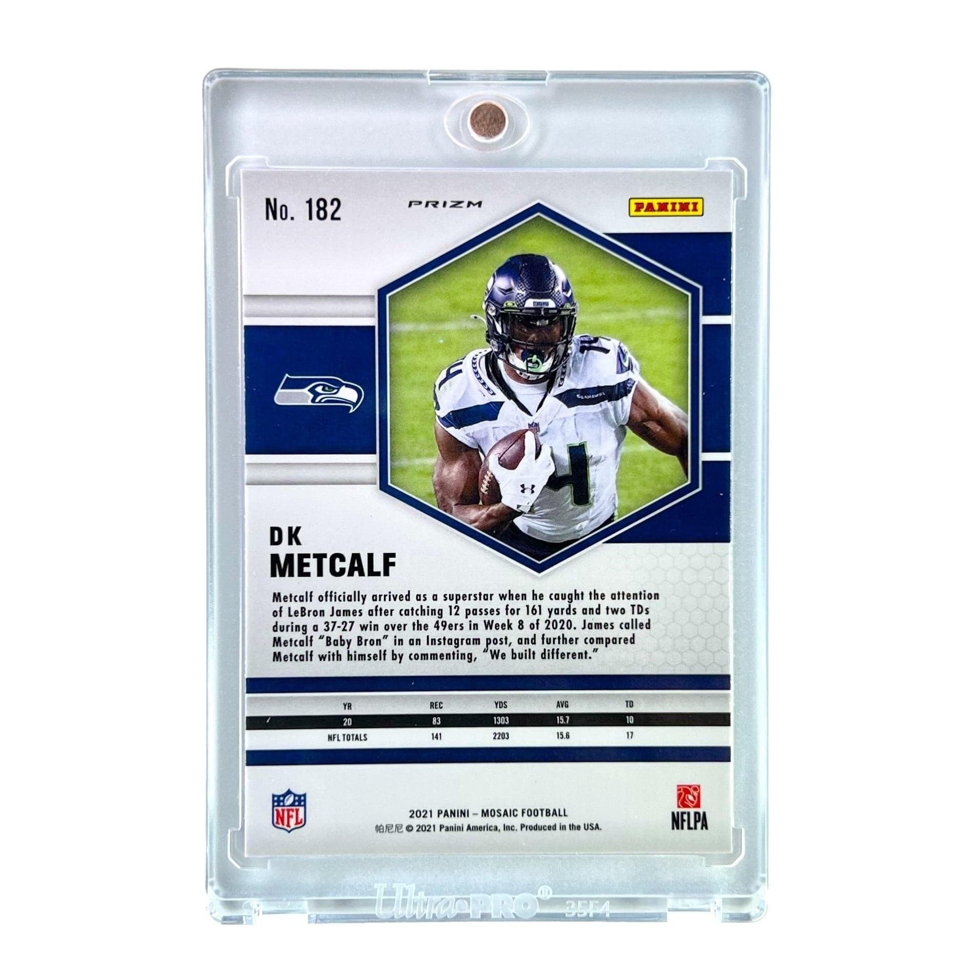 DK Metcalf Seattle Seahawks Panini NFL 21 Mosaic Green Parallel Card