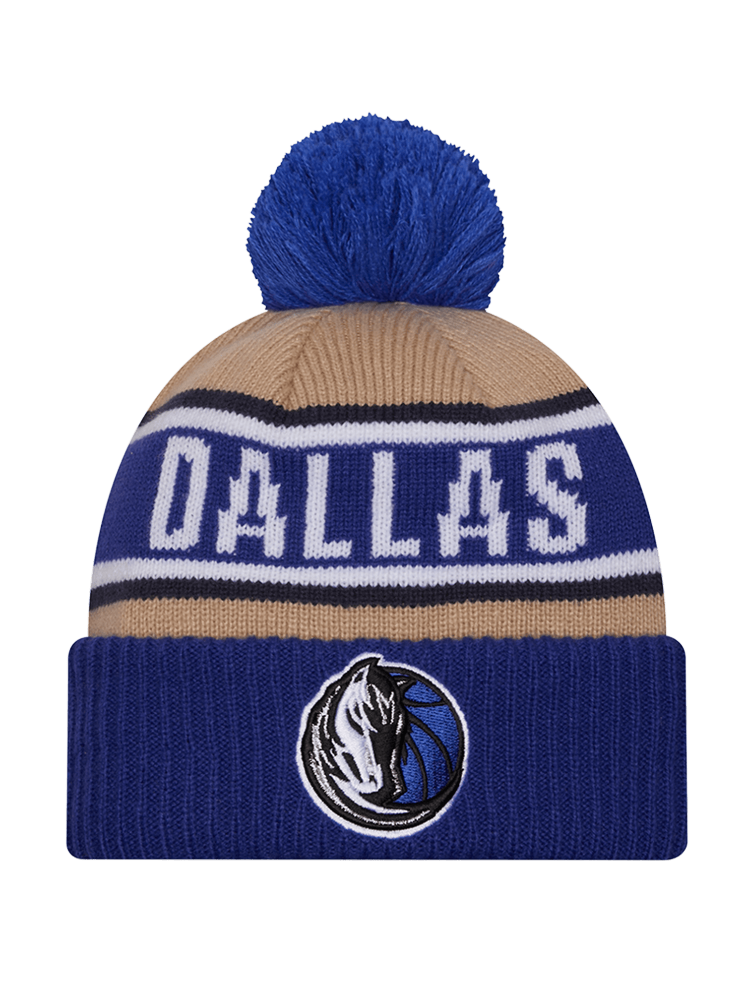 Dallas Mavericks New Era NBA 24 Draft Knit Beanie - Tan