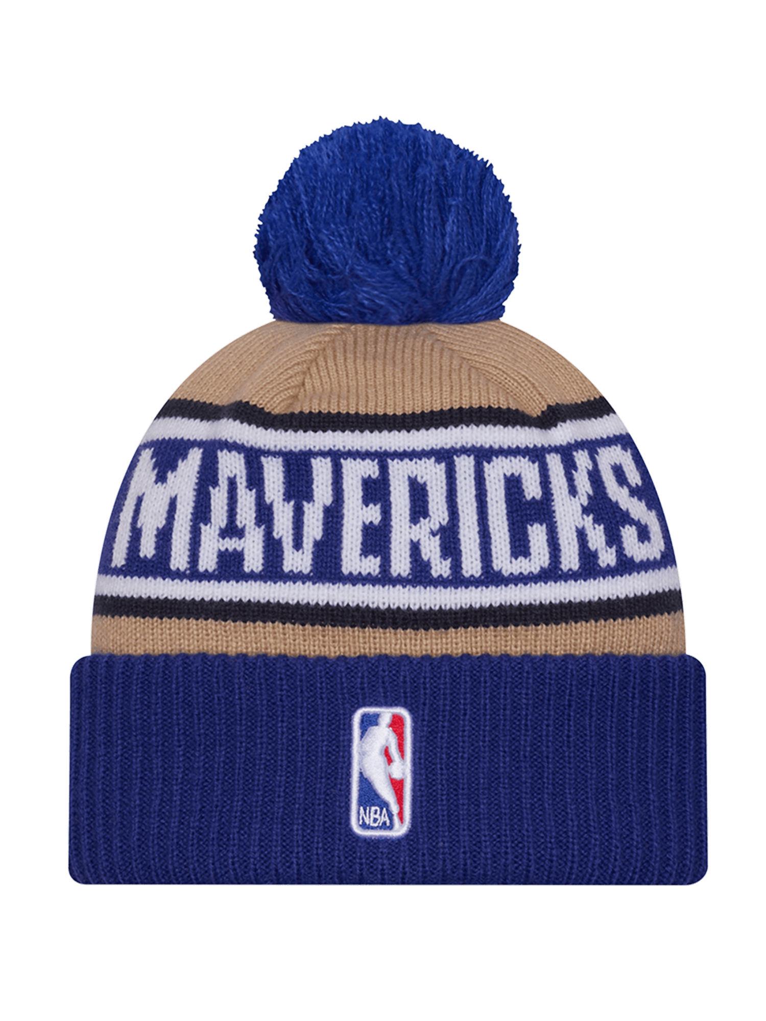 Dallas Mavericks New Era NBA 24 Draft Knit Beanie - Tan
