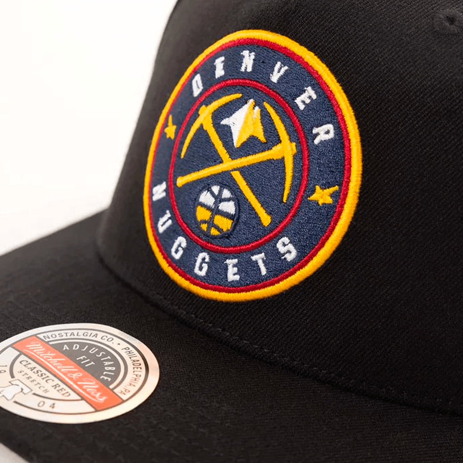 Denver Nuggets Mitchell & Ness NBA Team Classic Red Snapback Hat - Black