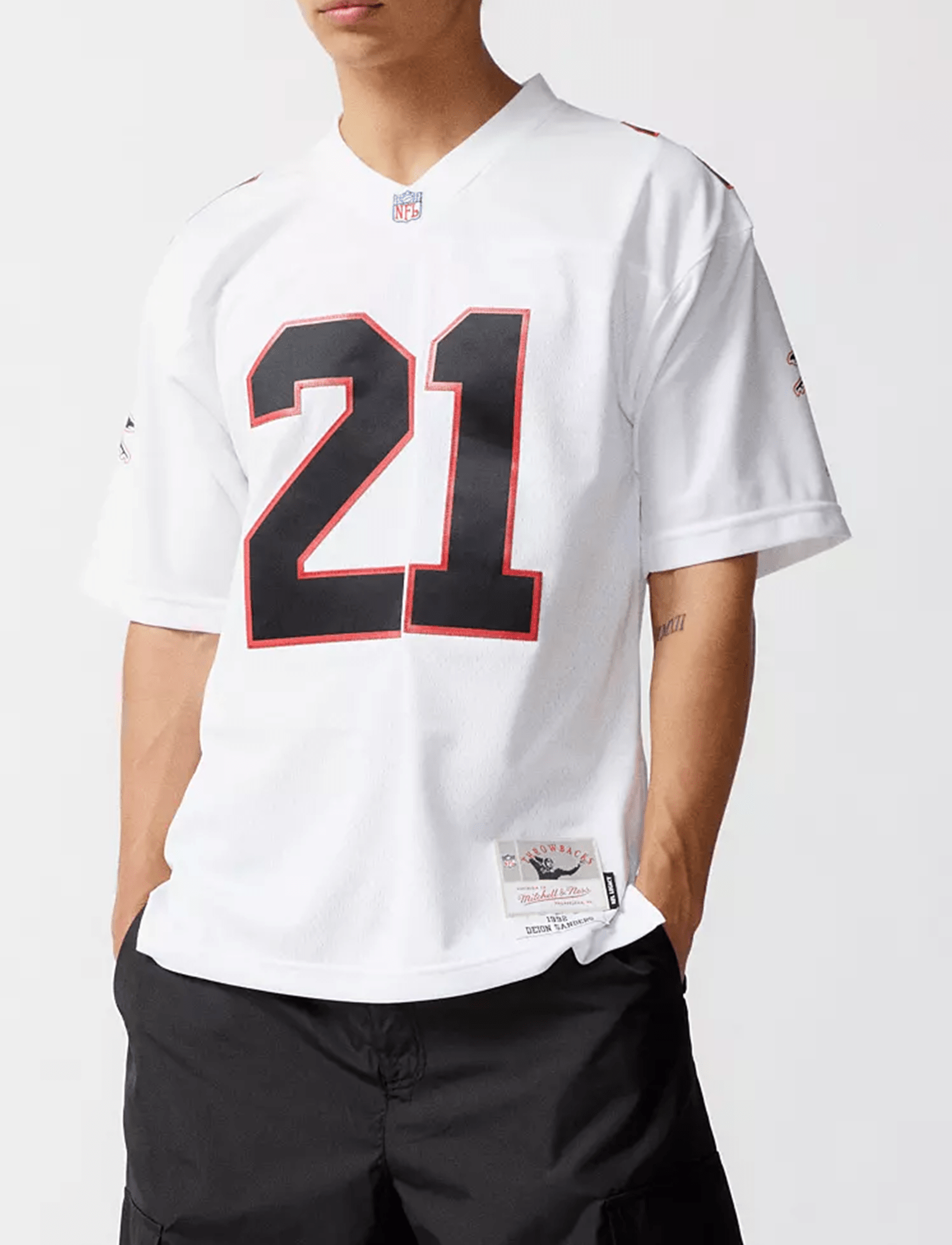 Deion Sanders Atlanta Falcons Mitchell & Ness NFL 92 Legacy Jersey - White