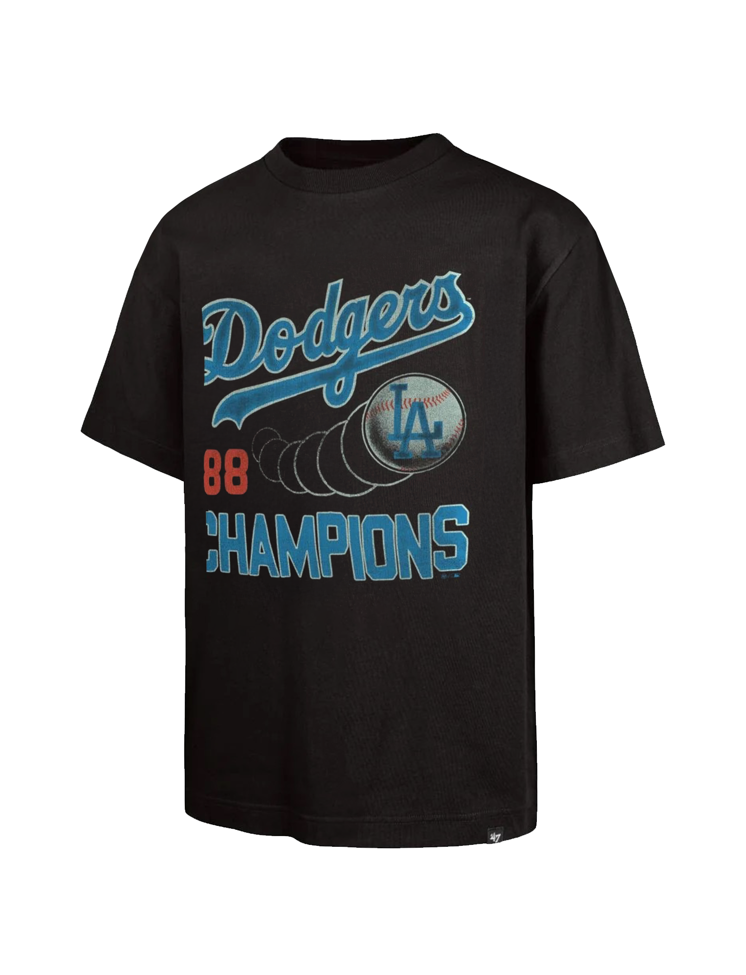 Los Angeles Dodgers '47 MLB 88 Champs Vintage Foundation T-Shirt - Carbonite