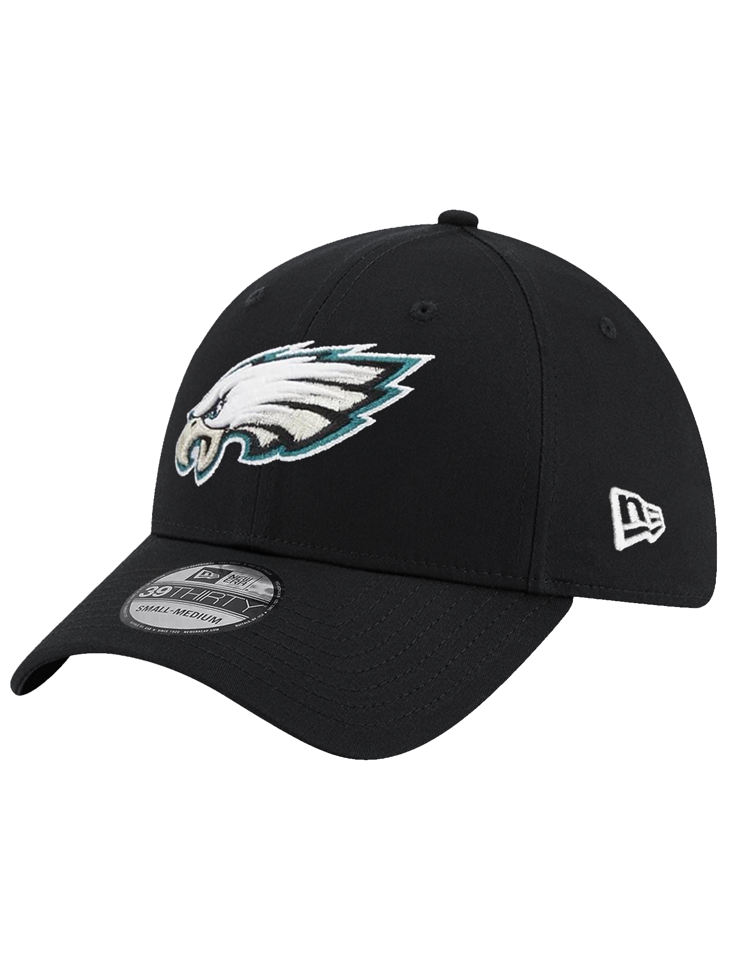 Philadelphia Eagles New Era NFL Team 39THIRTY Stretch-Fit Hat - Black