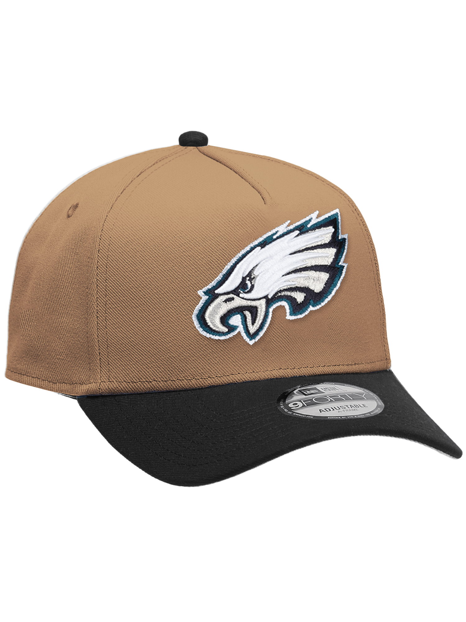 Philadelphia Eagles New Era NFL Team 2T 9FORTY A-Frame Snapback Hat - Khaki