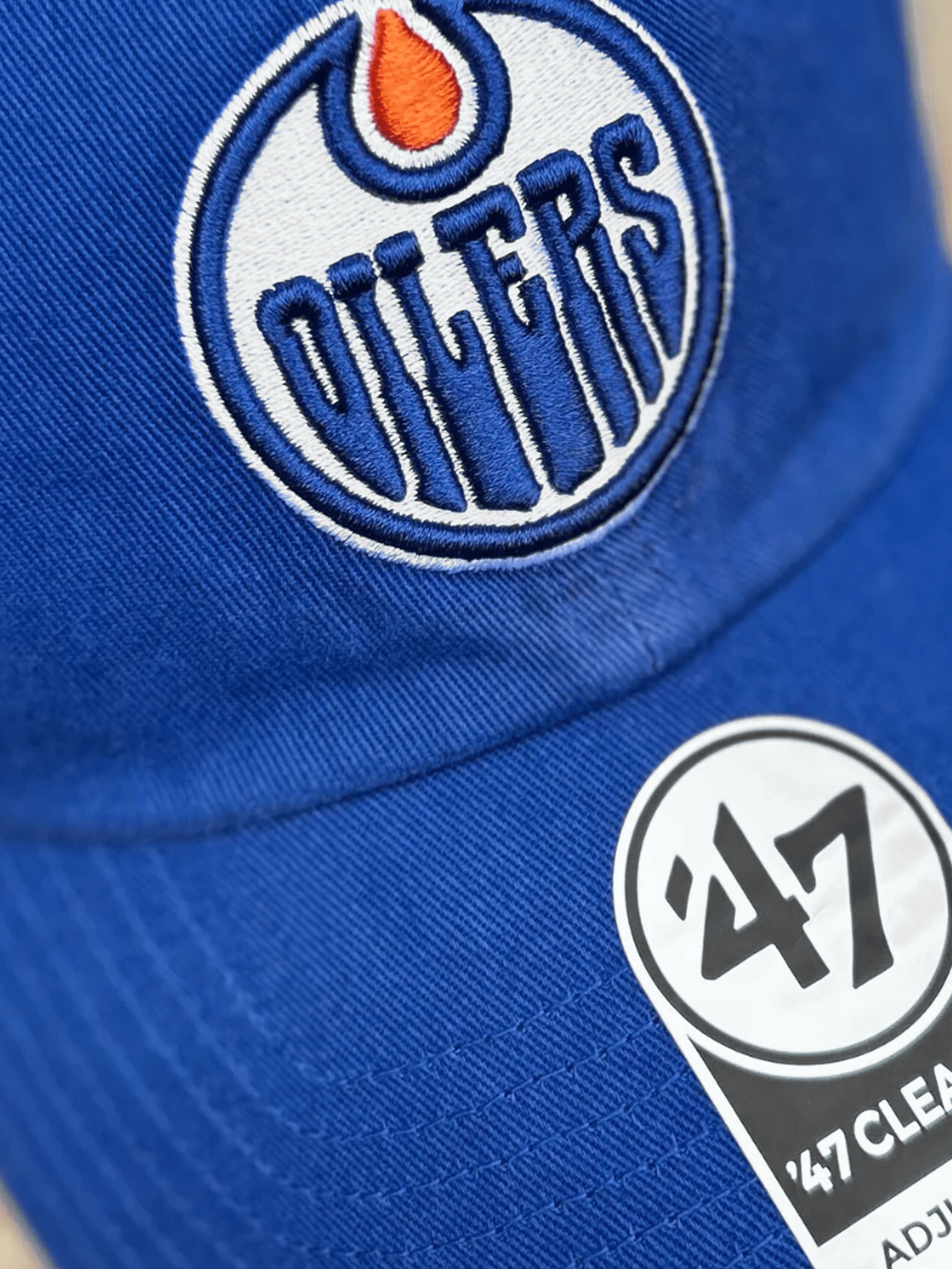Edmonton Oilers '47 NHL Team Clean Up Strapback Hat - Blue