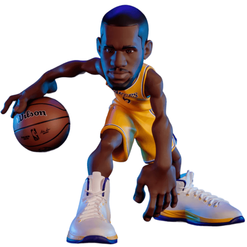 LeBron James Los Angeles Lakers Small-Stars NBA 12" Figure - Gold