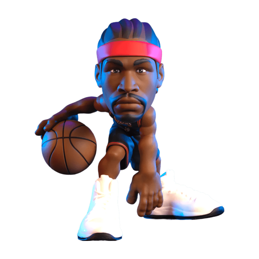 Allen Iverson Philadelphia 76ers Small-Stars NBA 6" Mini Figure - Black