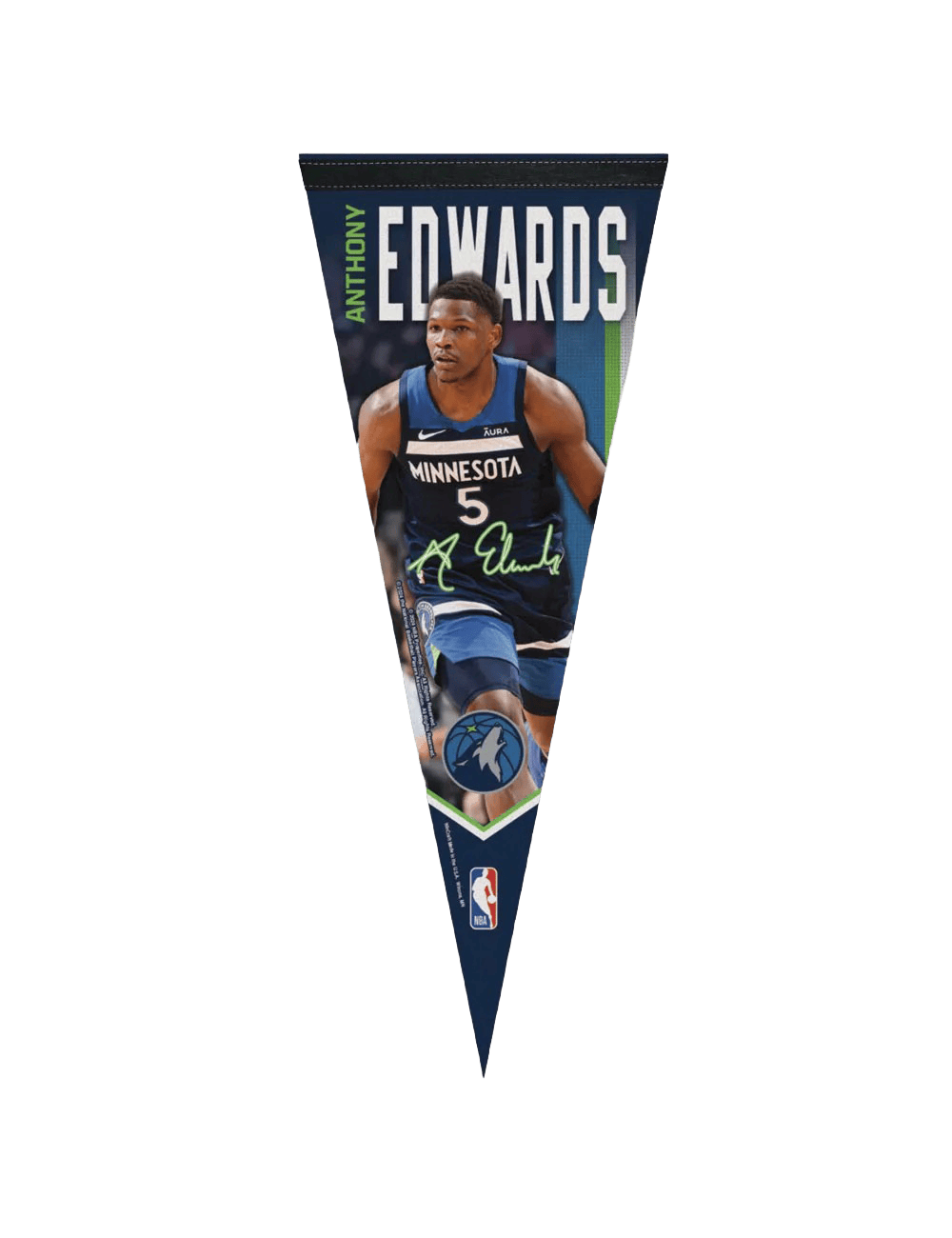 Anthony Edwards Minnesota Timberwolves Wincraft NHL 12 x 30" Premium Felt Pennant